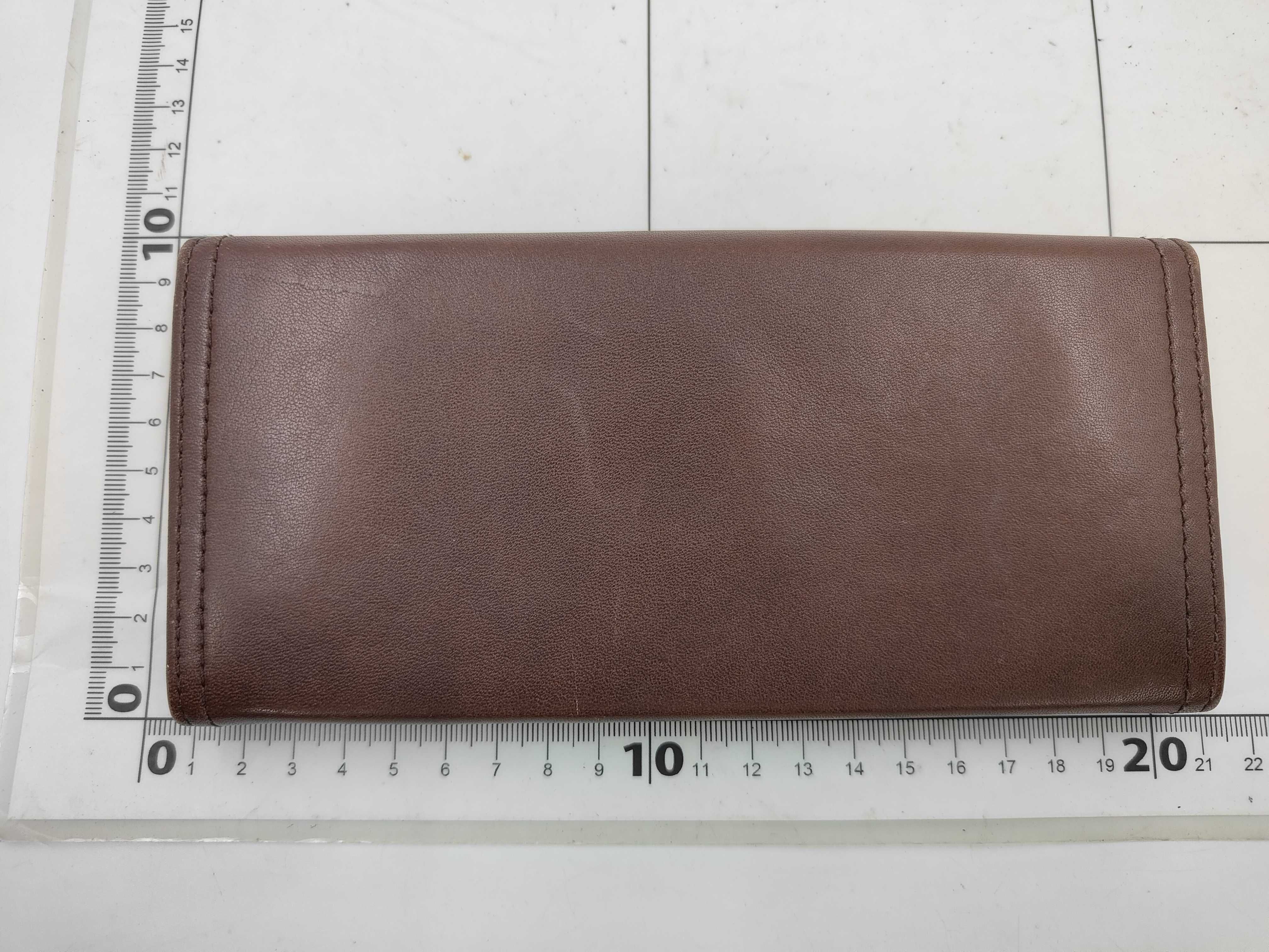 flap-style long wallet, calf leather, brown wallet — view 2