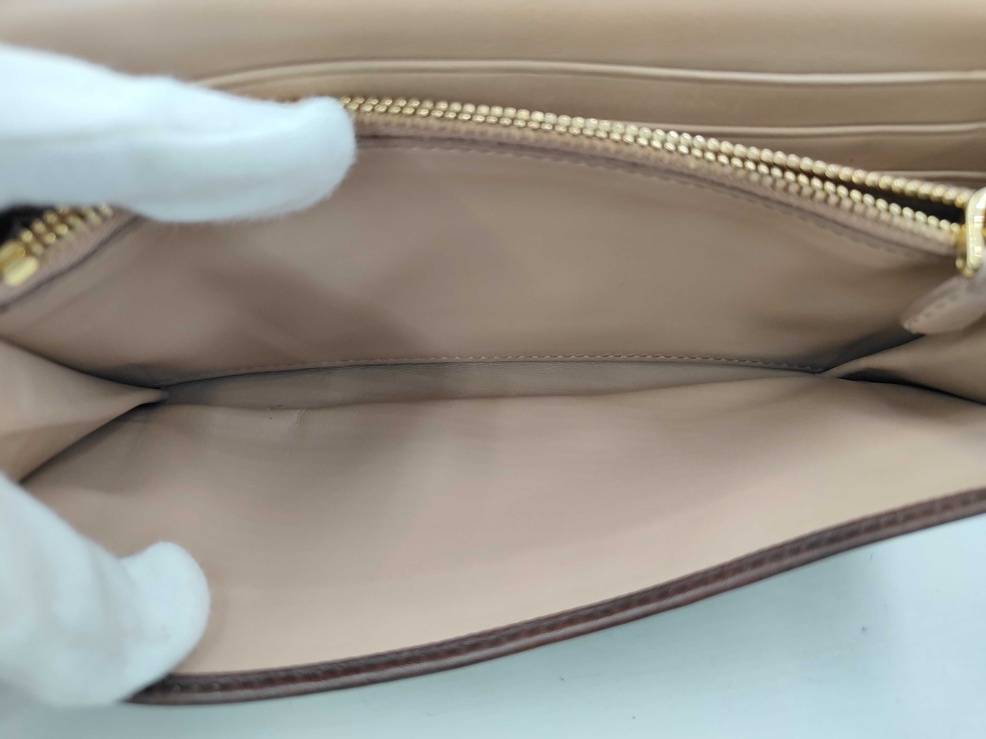 flap-style long wallet, calf leather, brown wallet — view 13