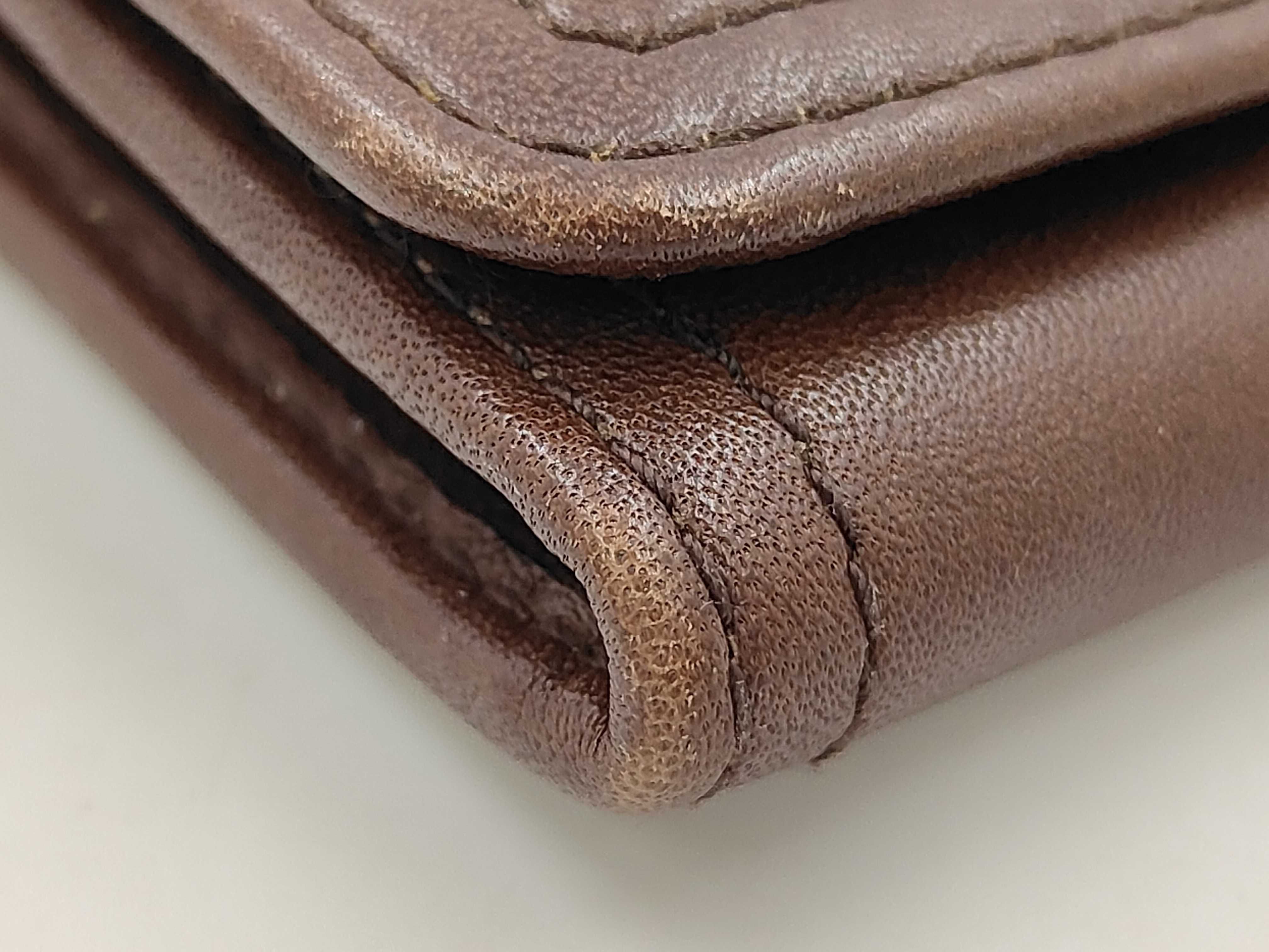 flap-style long wallet, calf leather, brown wallet — view 7