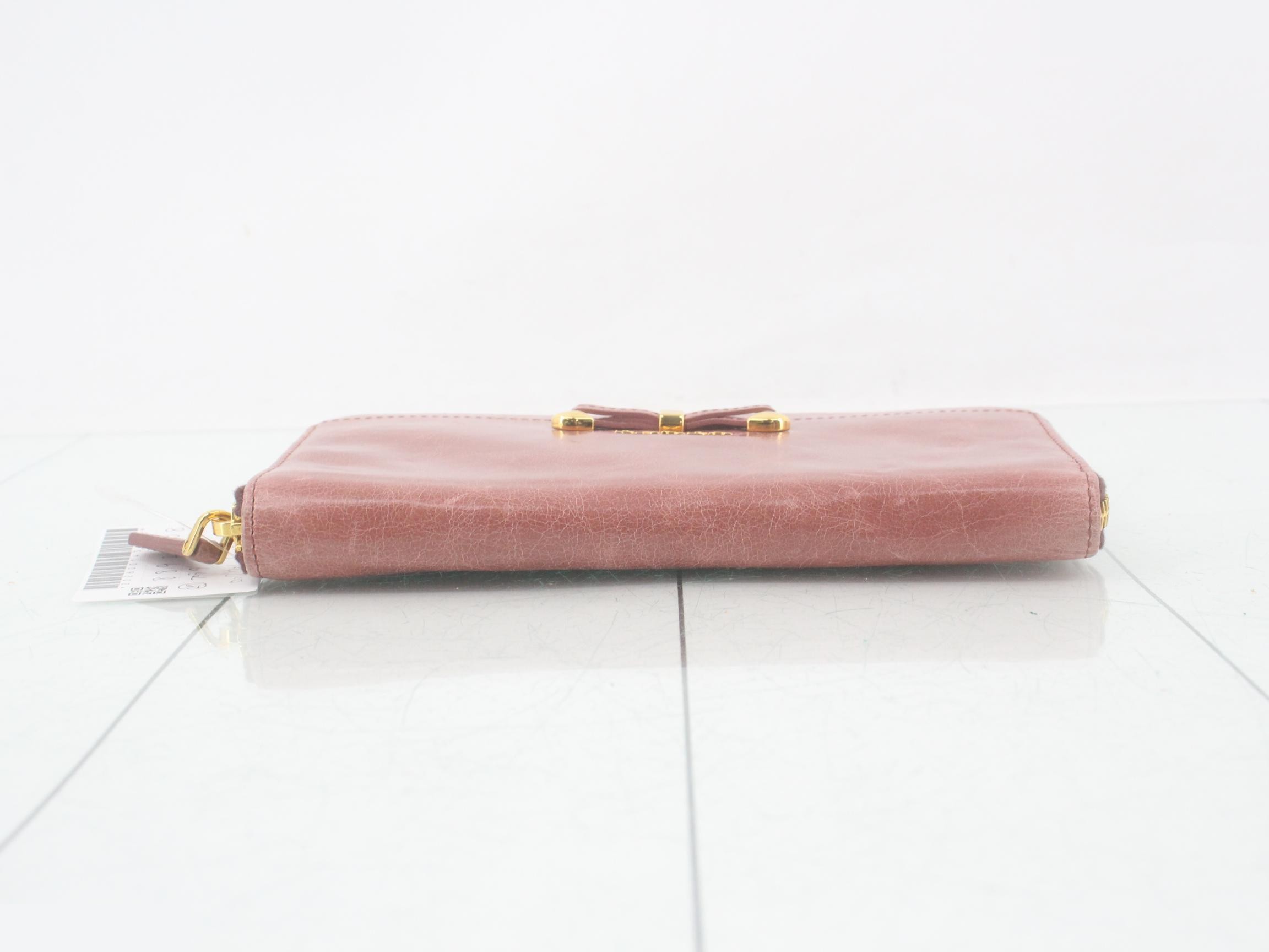 Long wallet, pink, leather — view 3