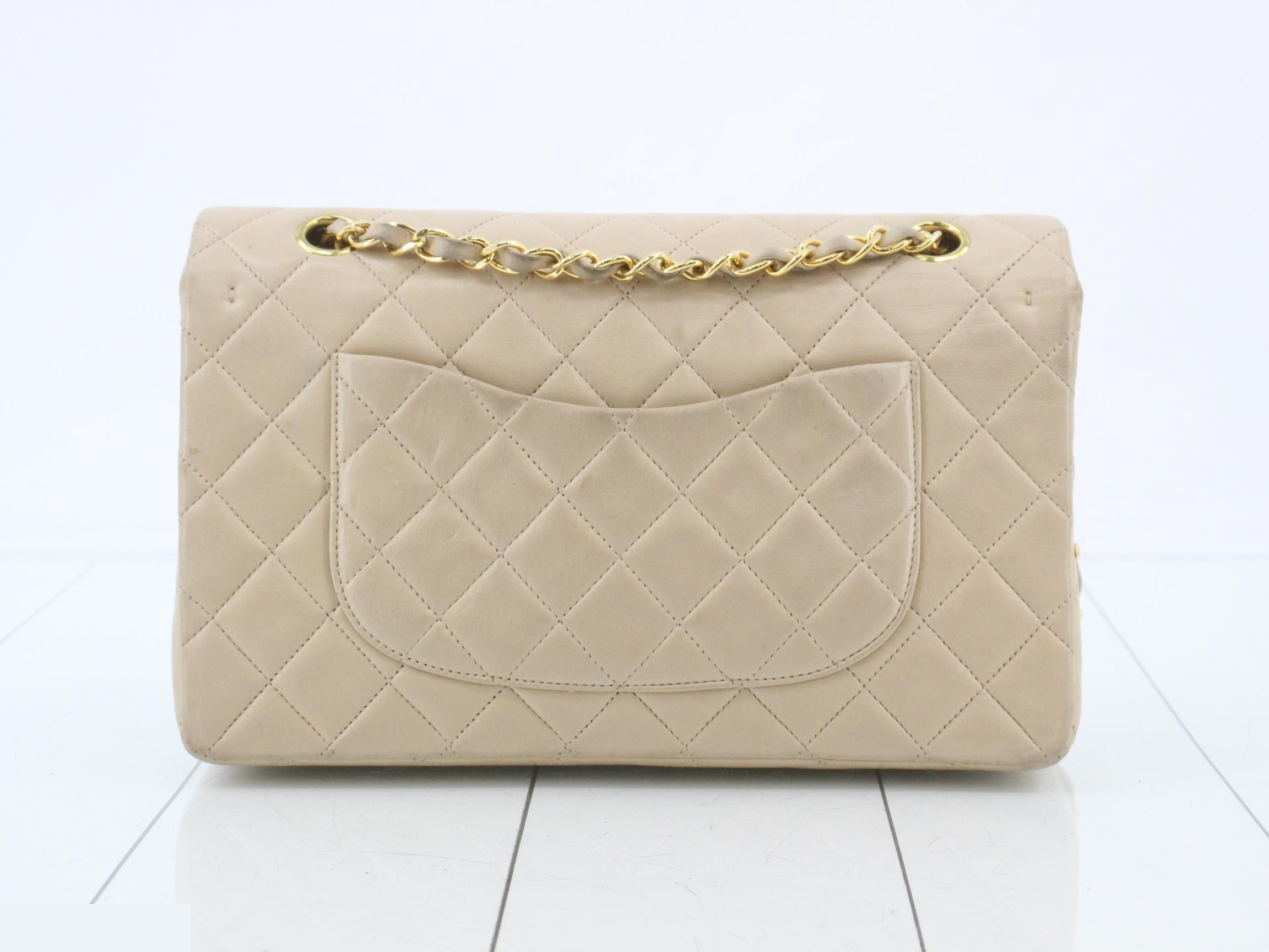 Matelassé Shoulder Bag, Beige — view 2