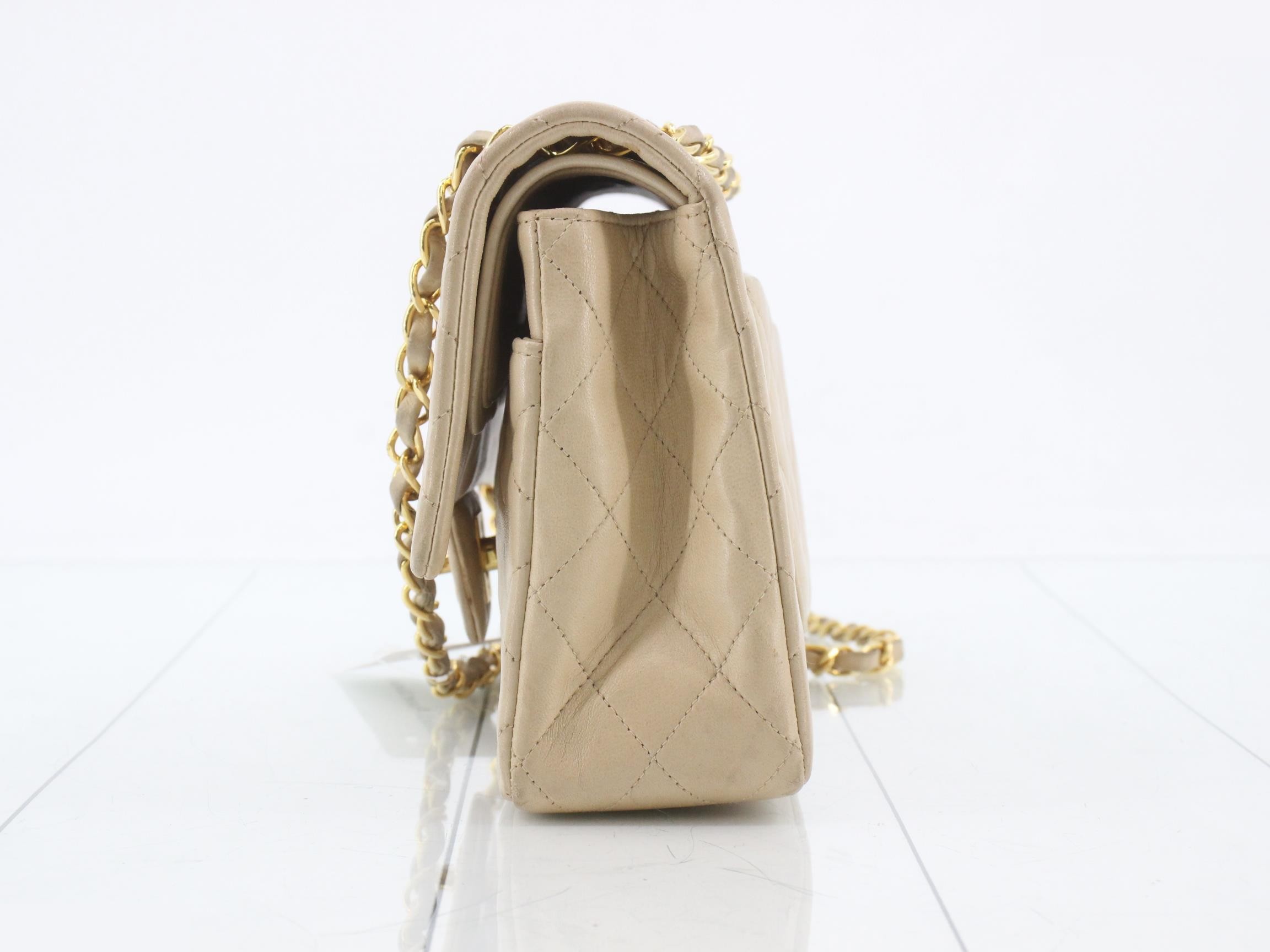 Matelassé Shoulder Bag, Beige — view 3