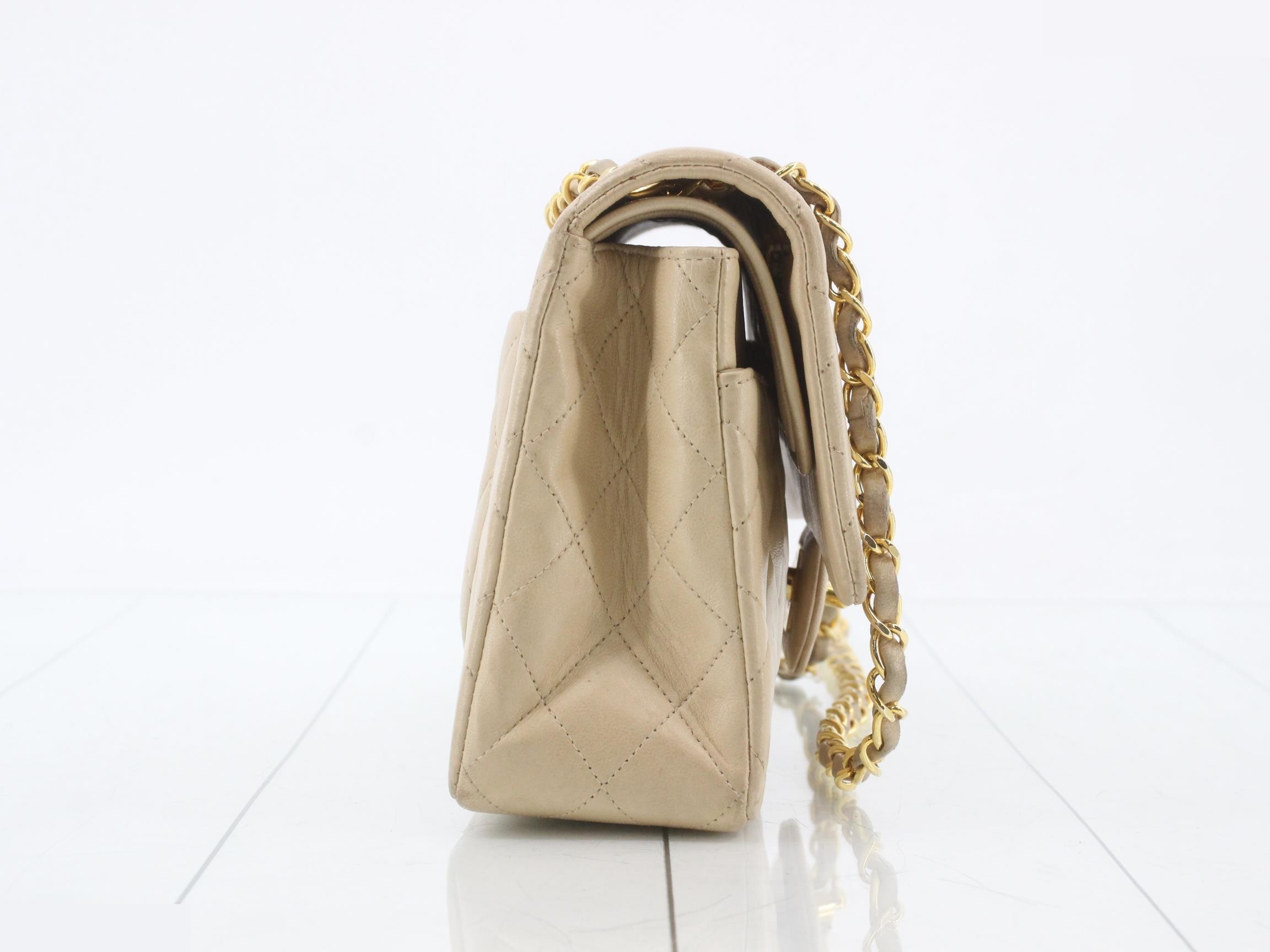 Matelassé Shoulder Bag, Beige — view 4