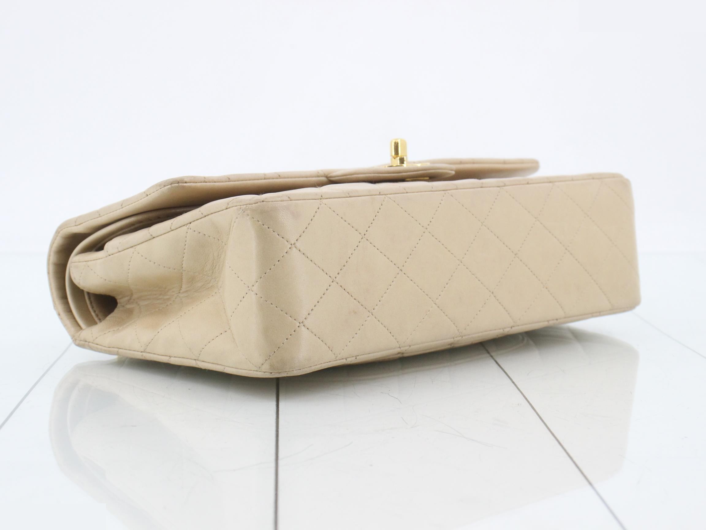 Matelassé Shoulder Bag, Beige — view 5