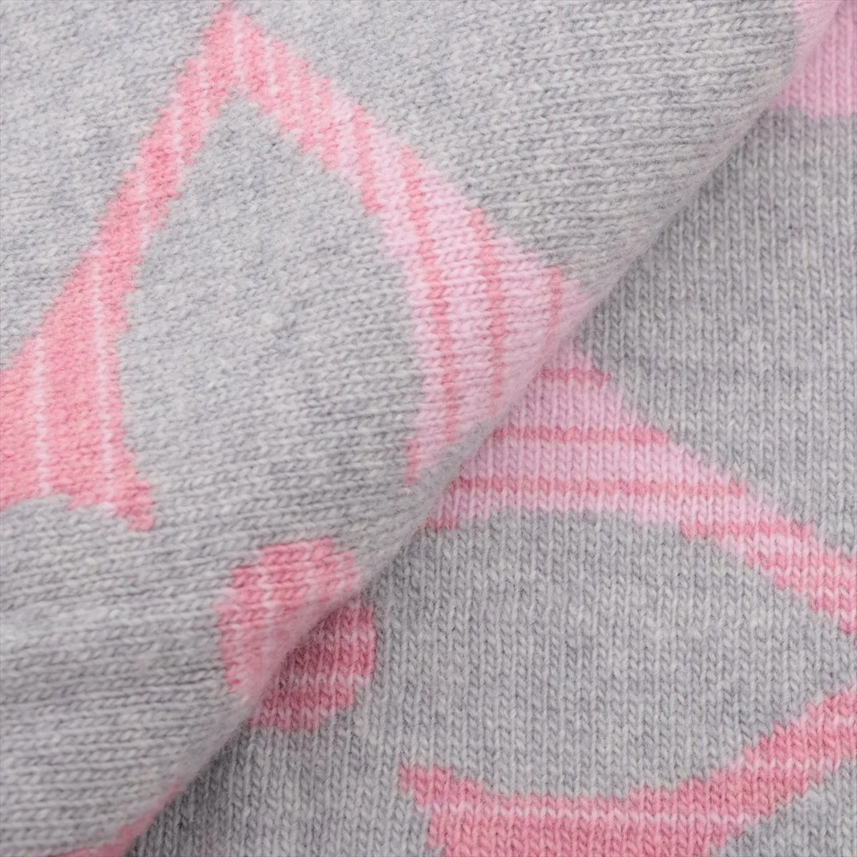 M73053 Echarpe Monogram Sunset MY0137 Scarf, Wool x Cashmere, Gray x Pink. — view 2