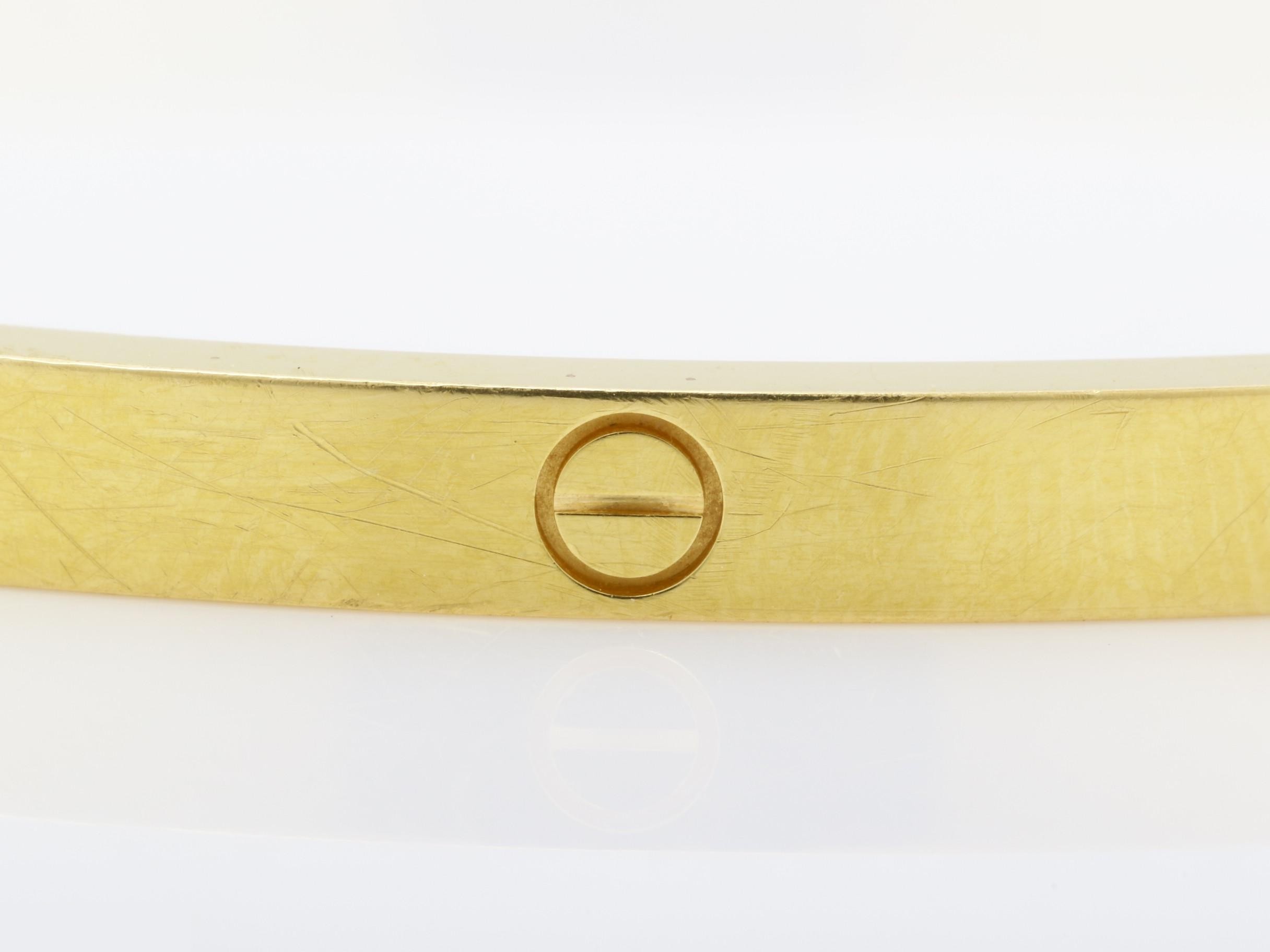 Love Bracelet Small Bracelet Au750YG #17 JZC786 — view 2