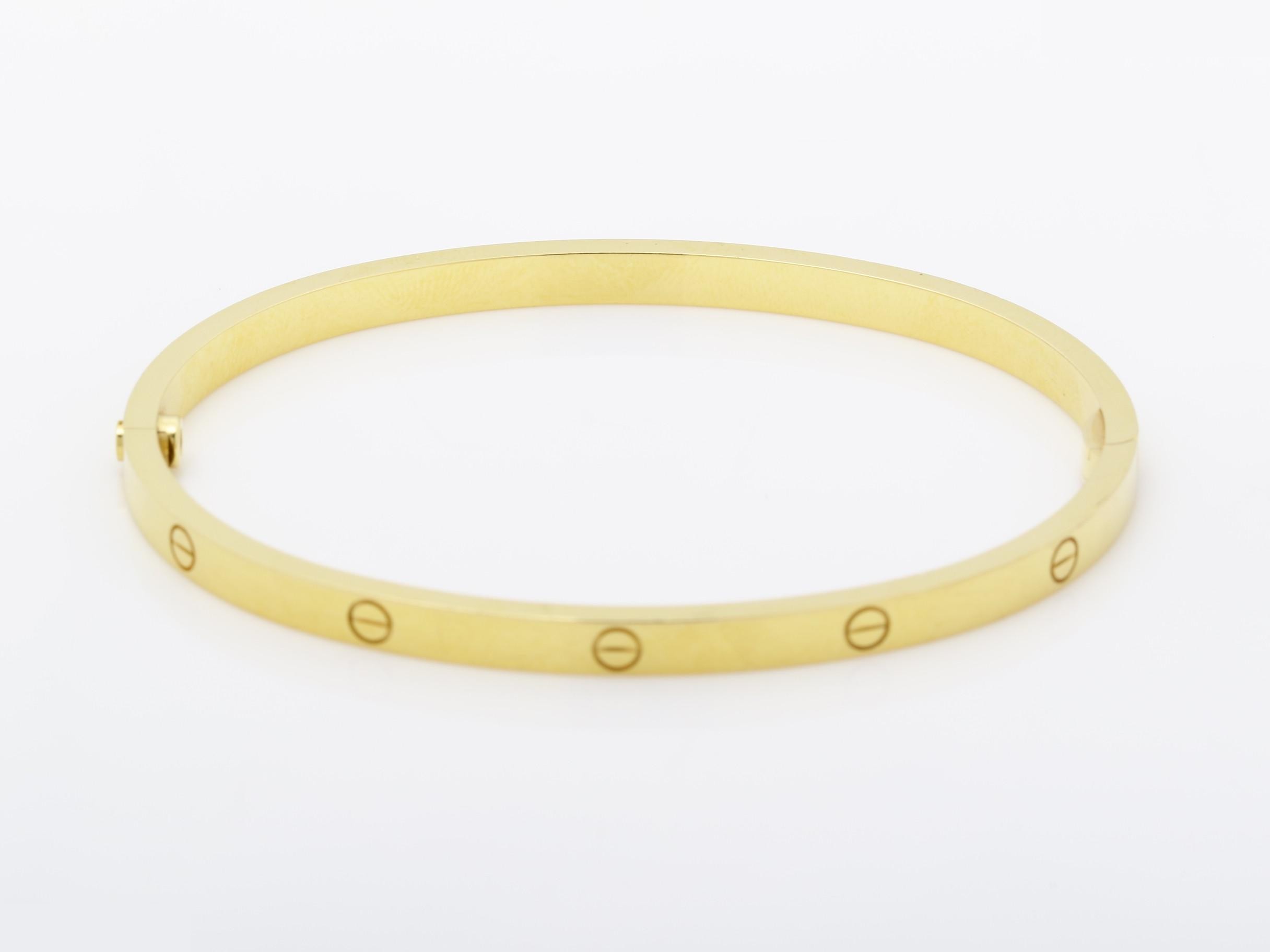 Love Bracelet Small Bracelet Au750YG #17 JZC786 — view 4