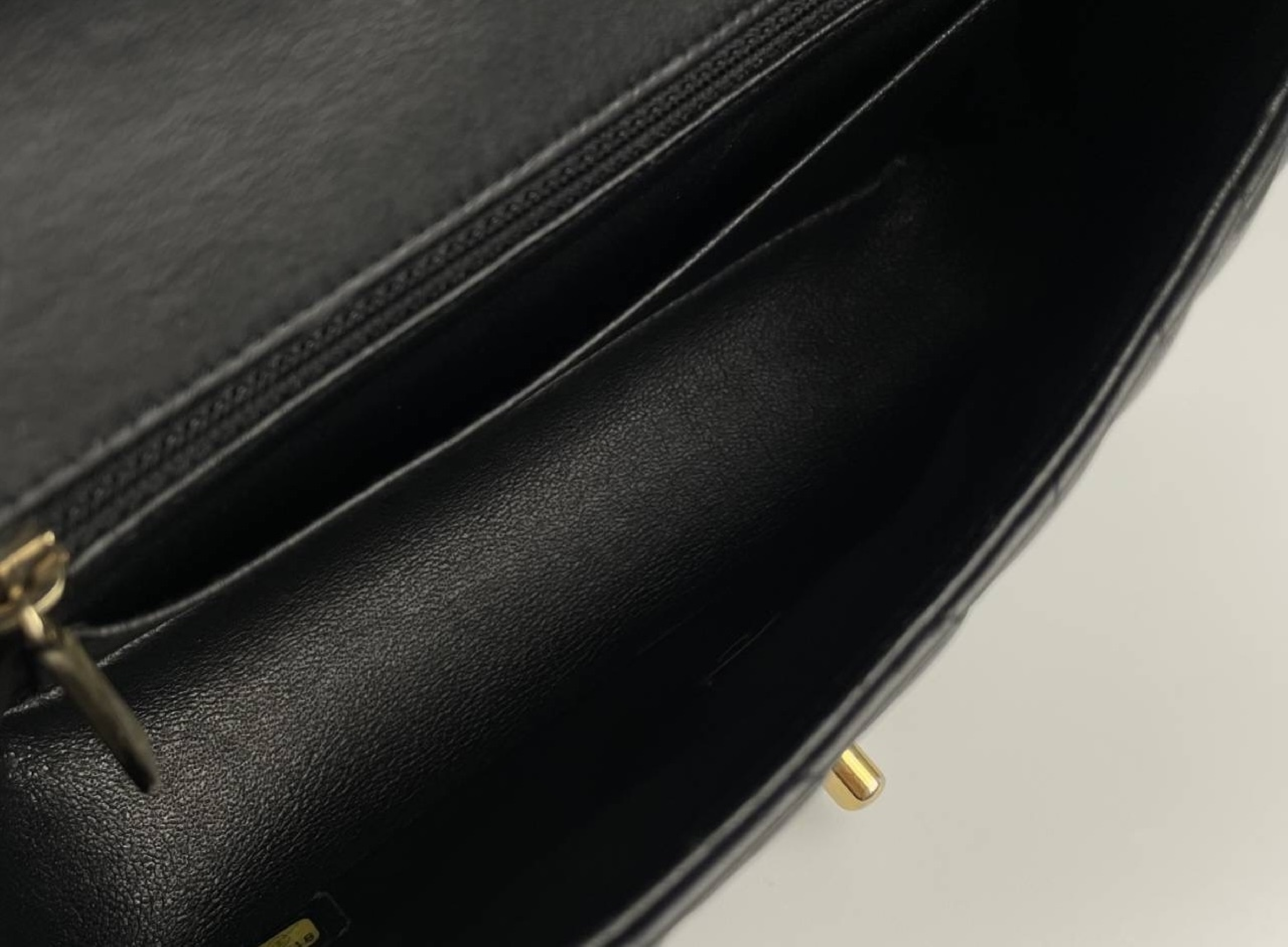 Mini Matelassé Chevron V-stitch Chain Shoulder Bag, Black with Gold Hardware — view 6