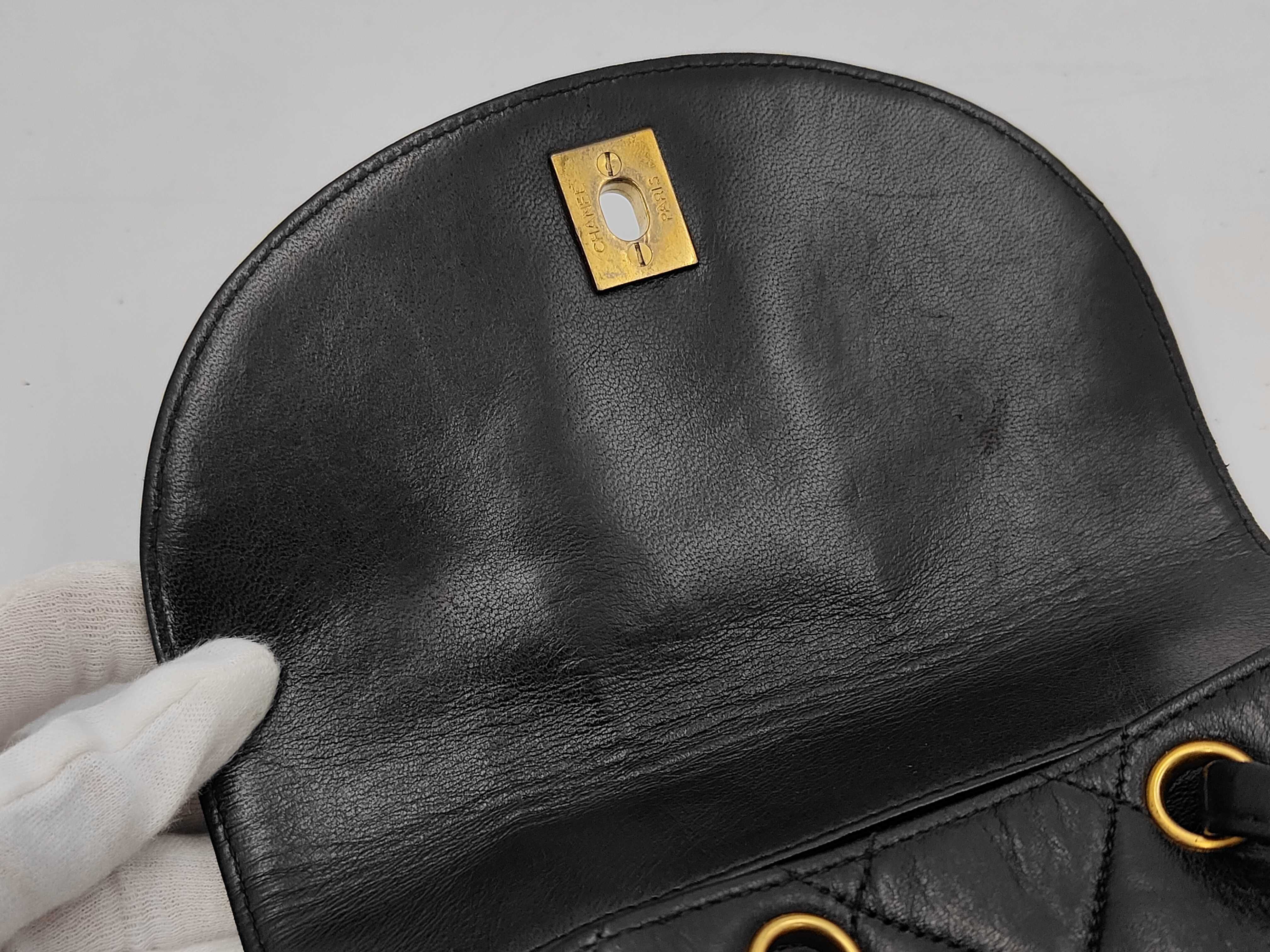 Matelassé Lambskin Turnlock Drawstring Chain Backpack — view 11