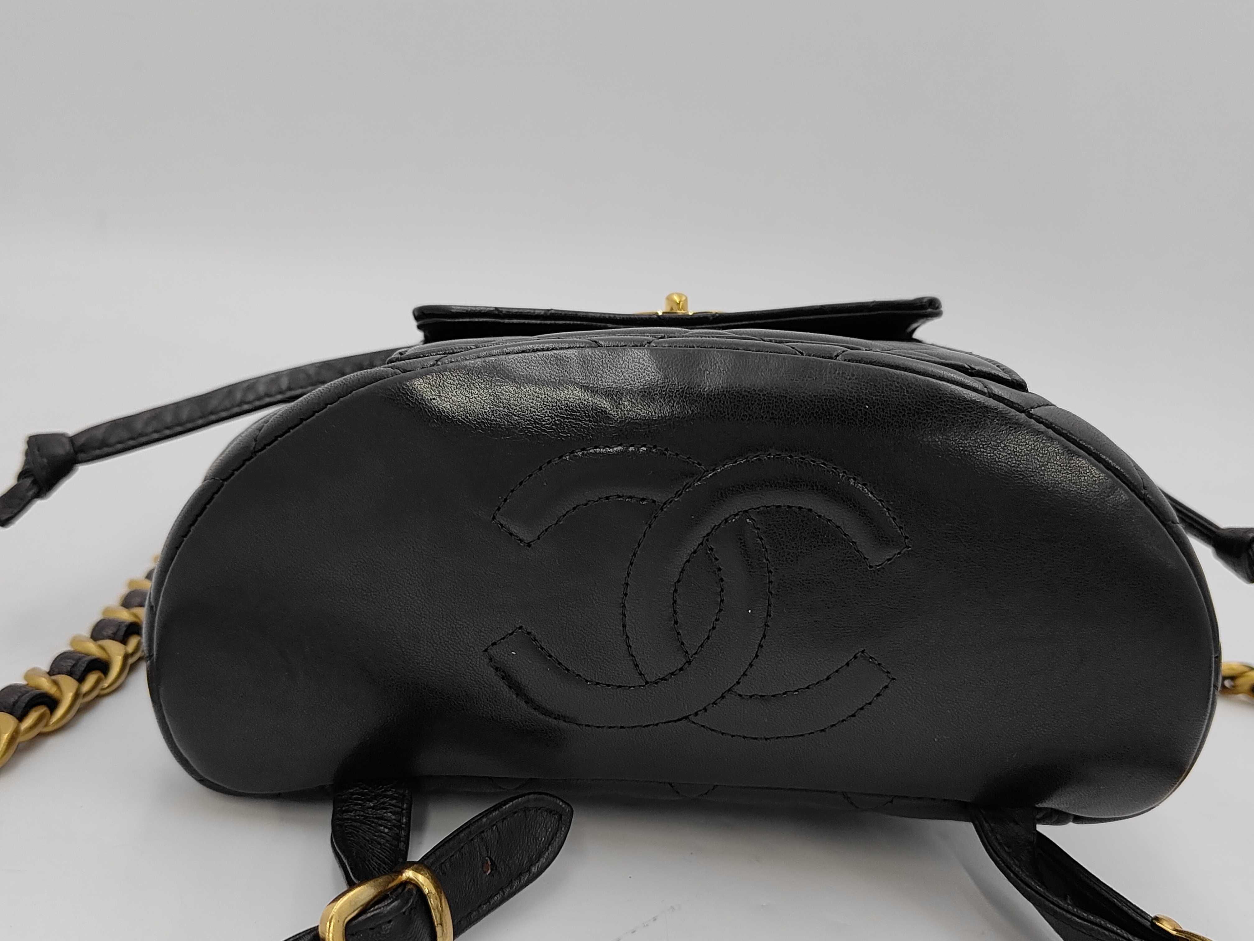Matelassé Lambskin Turnlock Drawstring Chain Backpack — view 4
