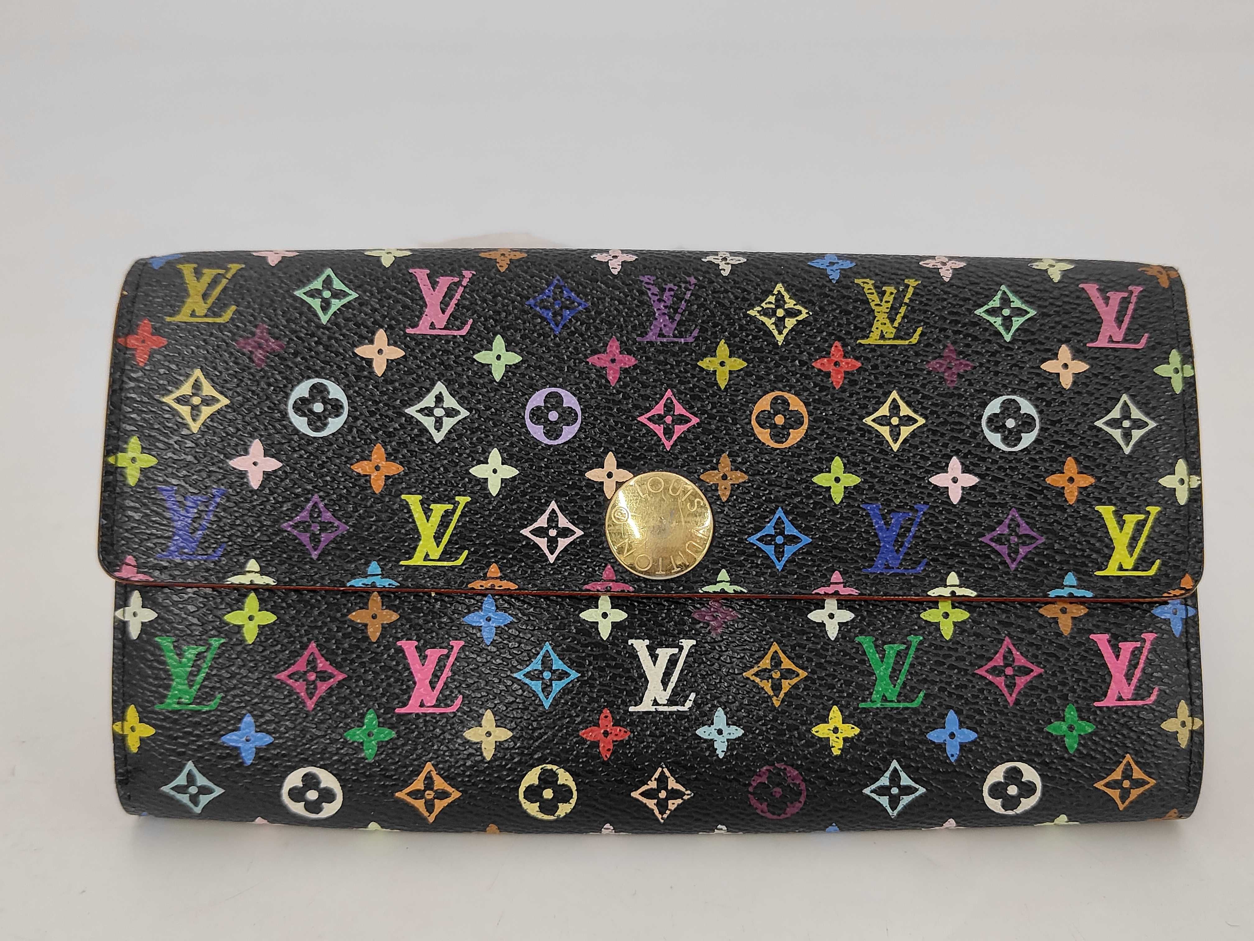 Monogram Multicolor Louis Vuitton Multi Portefeuille Sarah Noir TH0046 Wallet