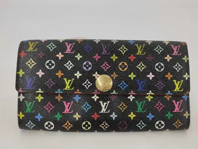 Monogram Multicolor Louis Vuitton Multi Portefeuille Sarah Noir TH0046 Wallet