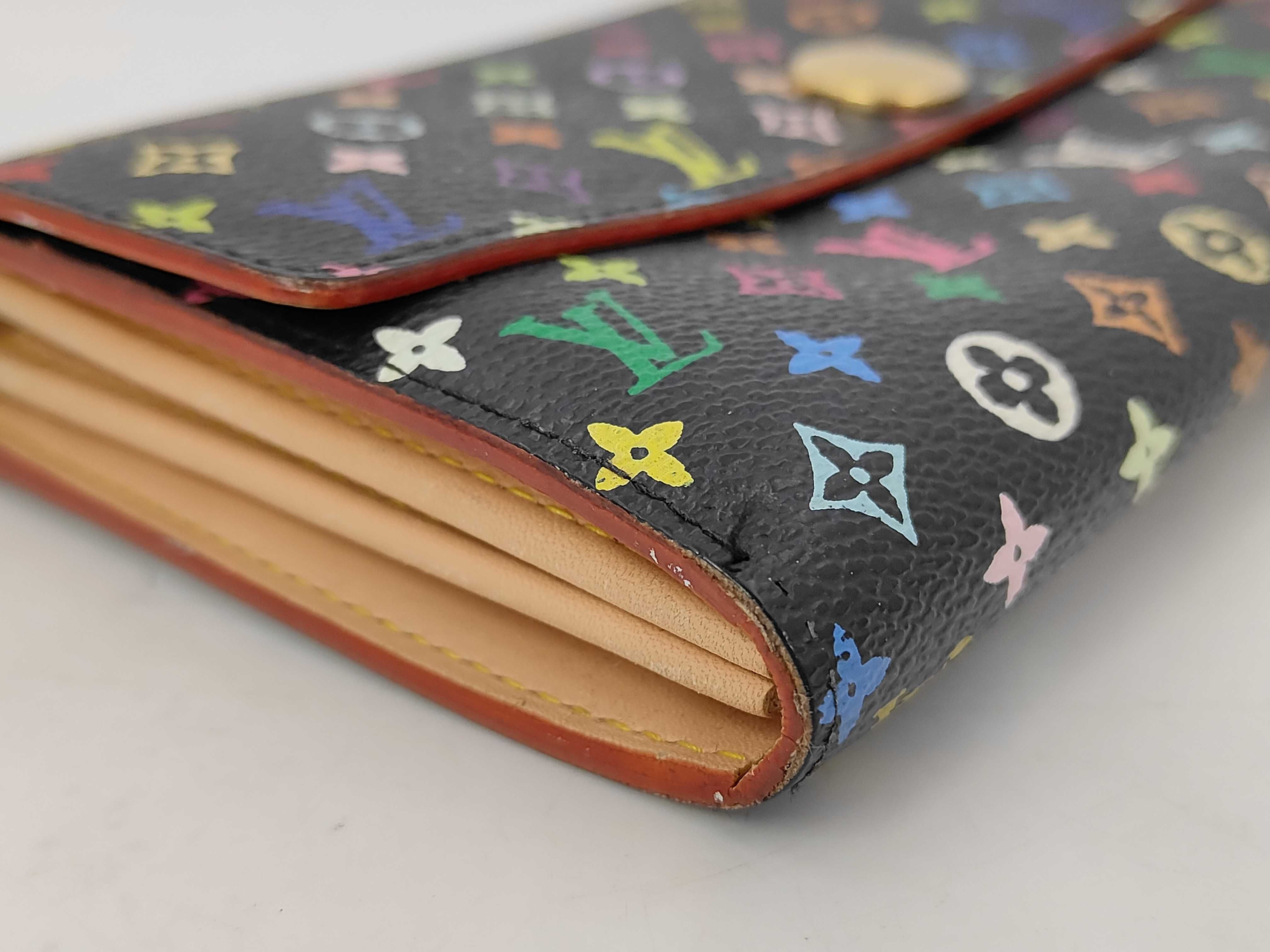 Monogram Multicolor Louis Vuitton Multi Portefeuille Sarah Noir TH0046 Wallet — view 3