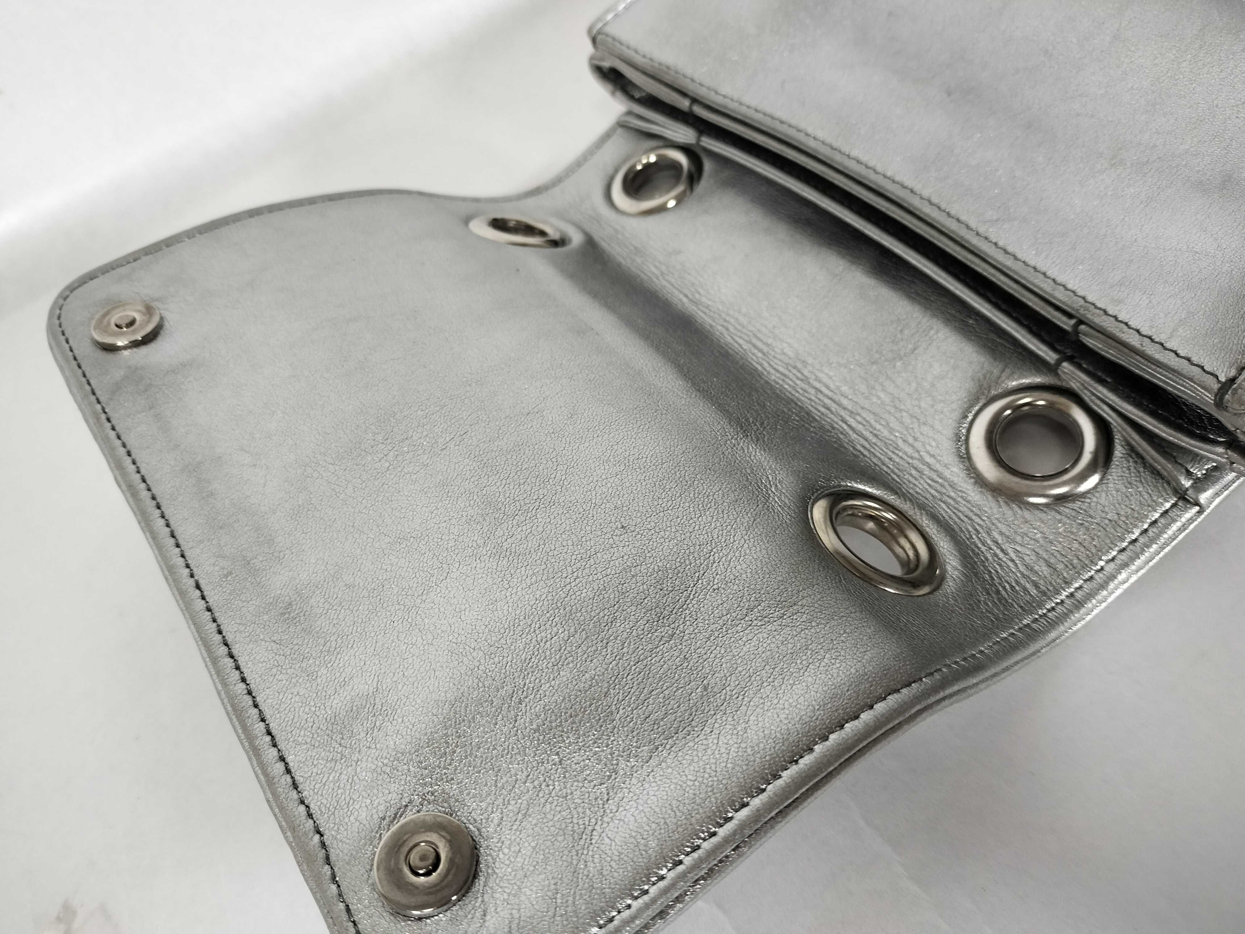 Silver Gathered Shoulder Bag — view 5