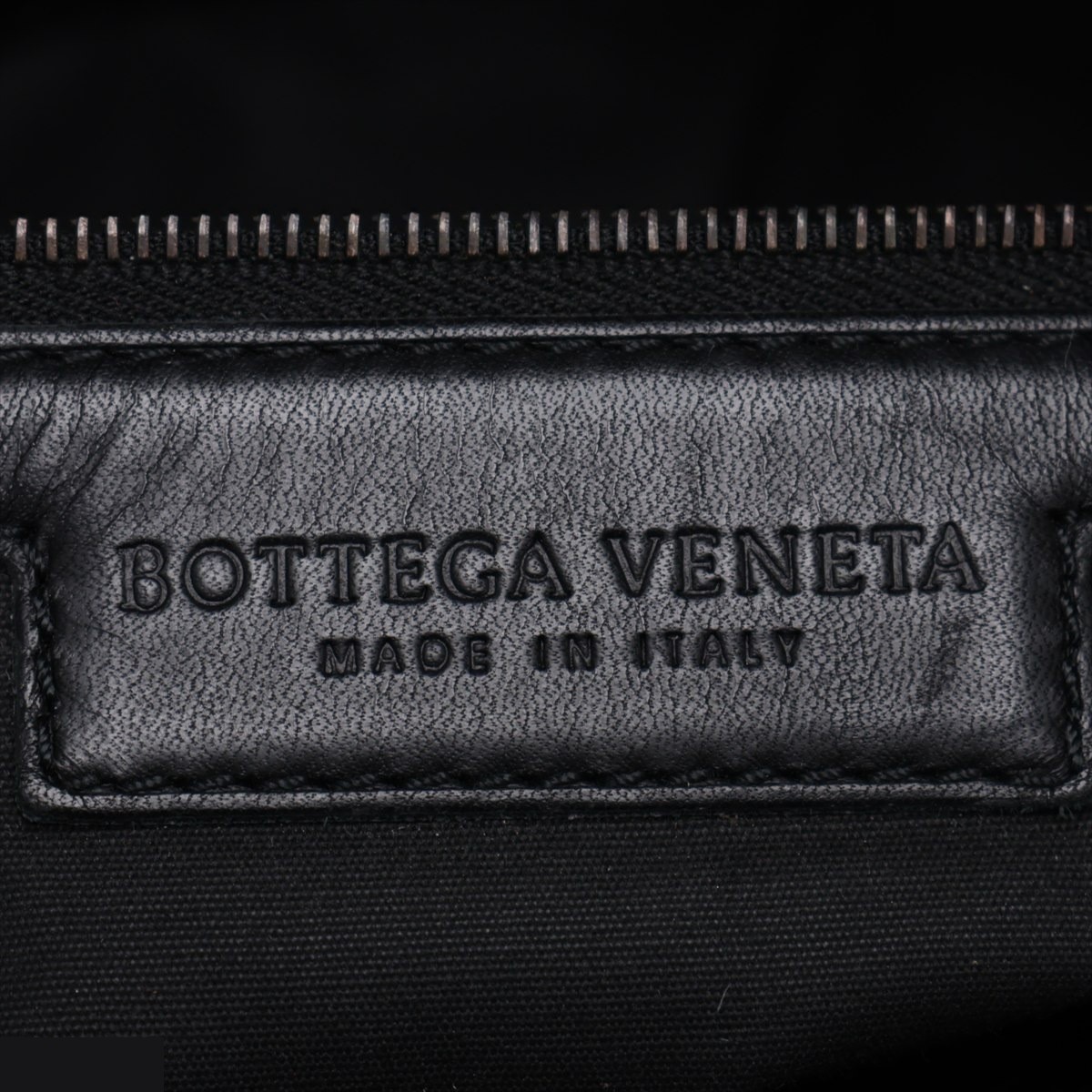 Intrecciato Leather Boston Bag, Black, 129520 — view 8