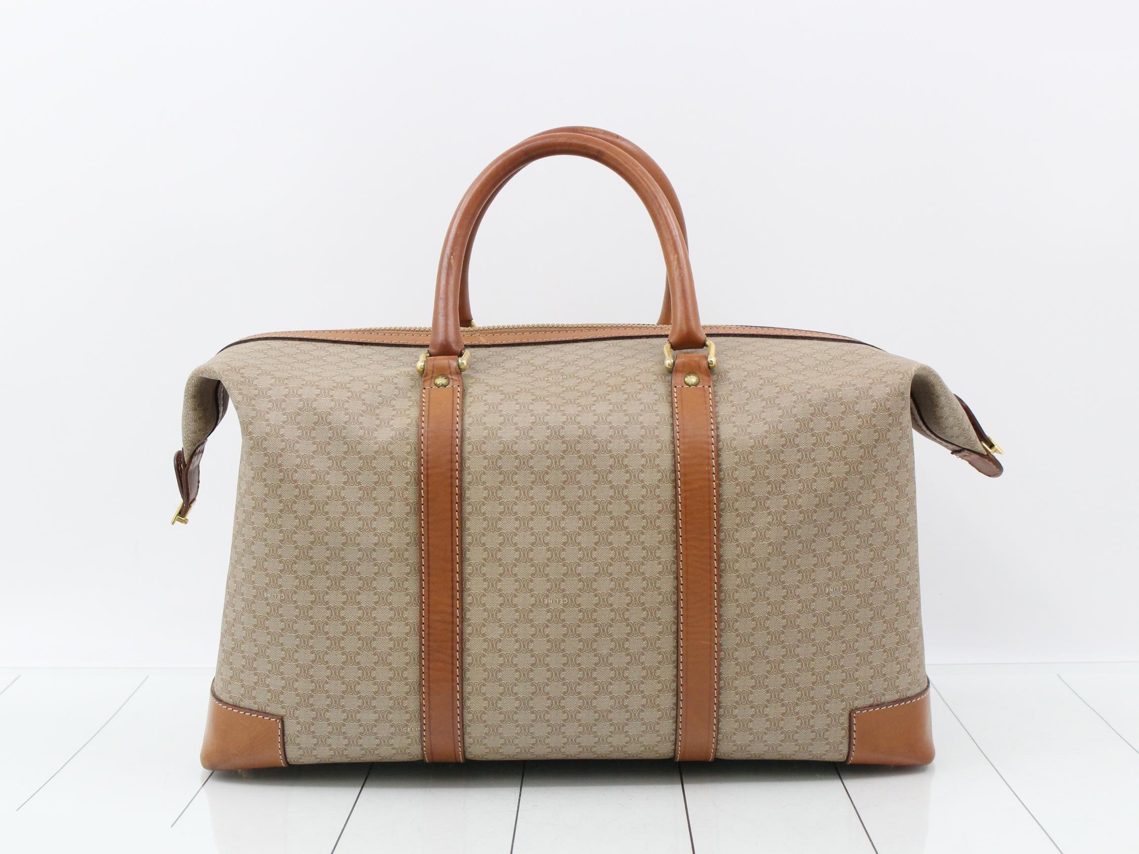 Macadam Boston Bag, PVC Leather, Beige, with Key — view 2