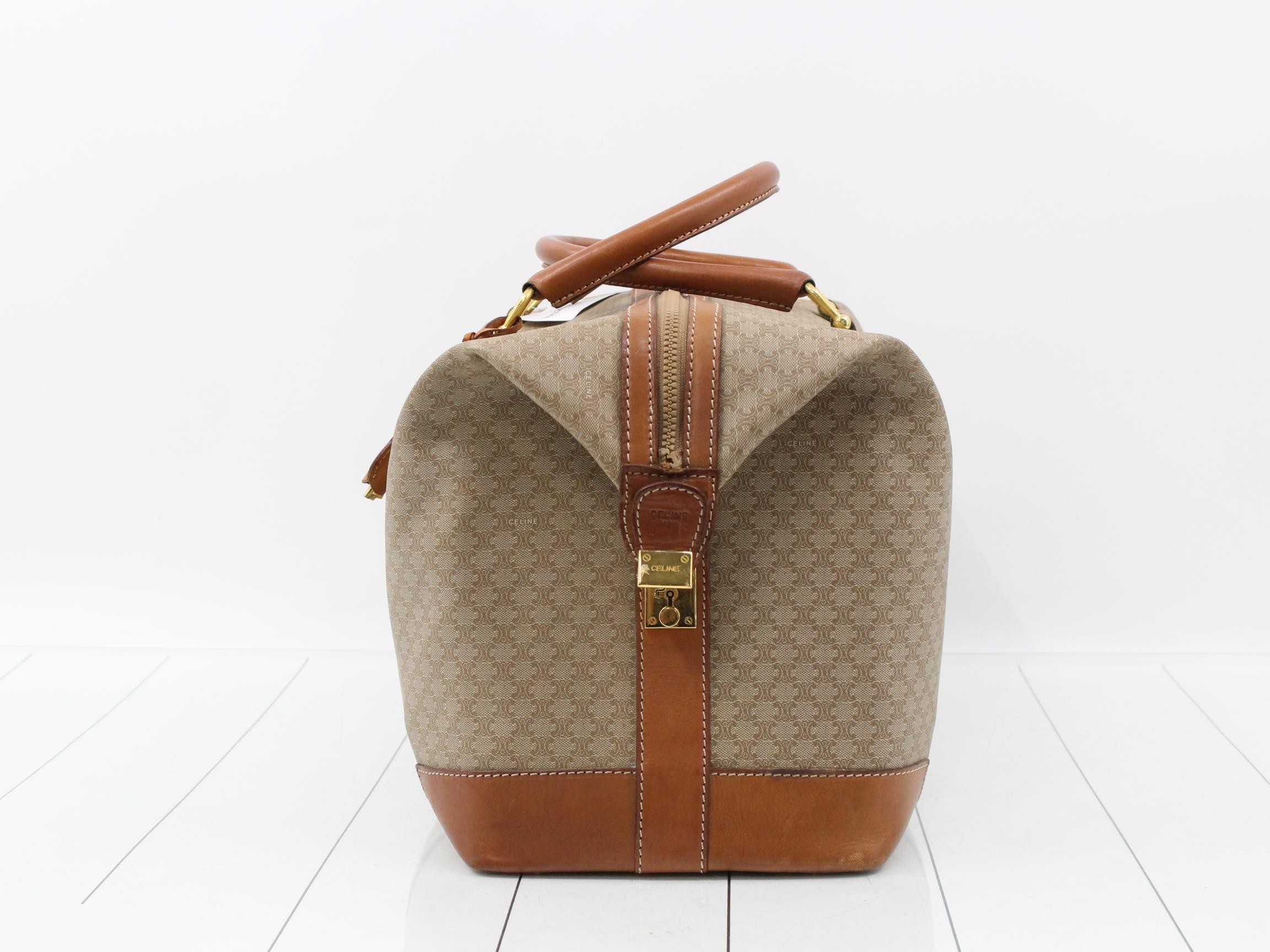 Macadam Boston Bag, PVC Leather, Beige, with Key — view 3