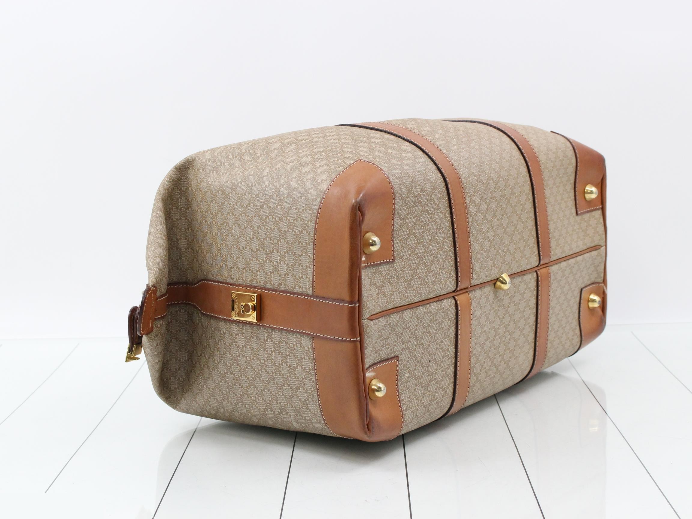 Macadam Boston Bag, PVC Leather, Beige, with Key — view 5