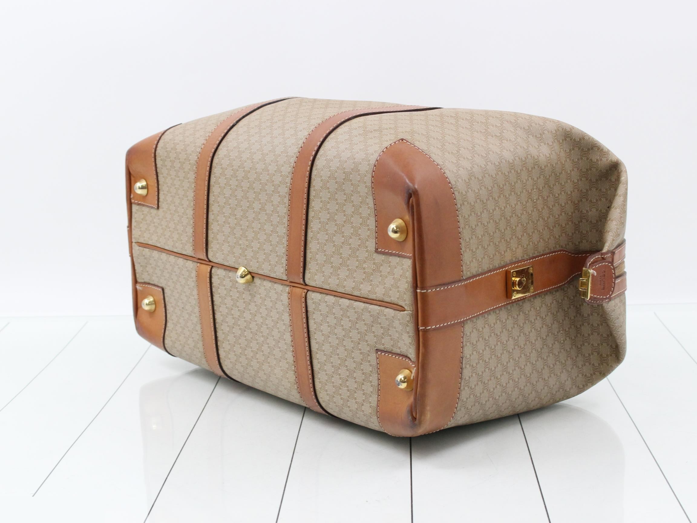 Macadam Boston Bag, PVC Leather, Beige, with Key — view 6