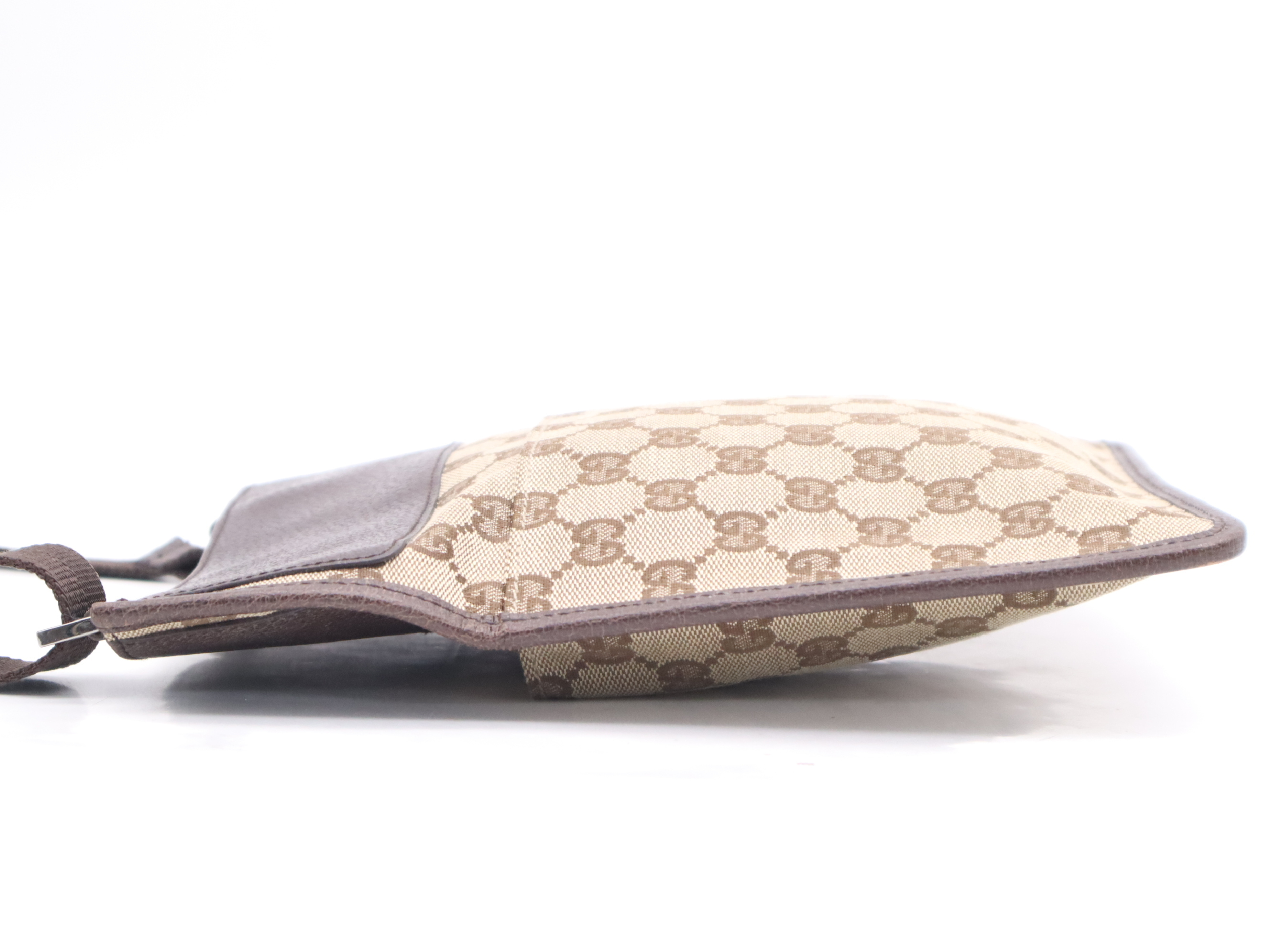 27639GG Canvas Messenger Bag Beige Brown Shoulder Bag — view 3