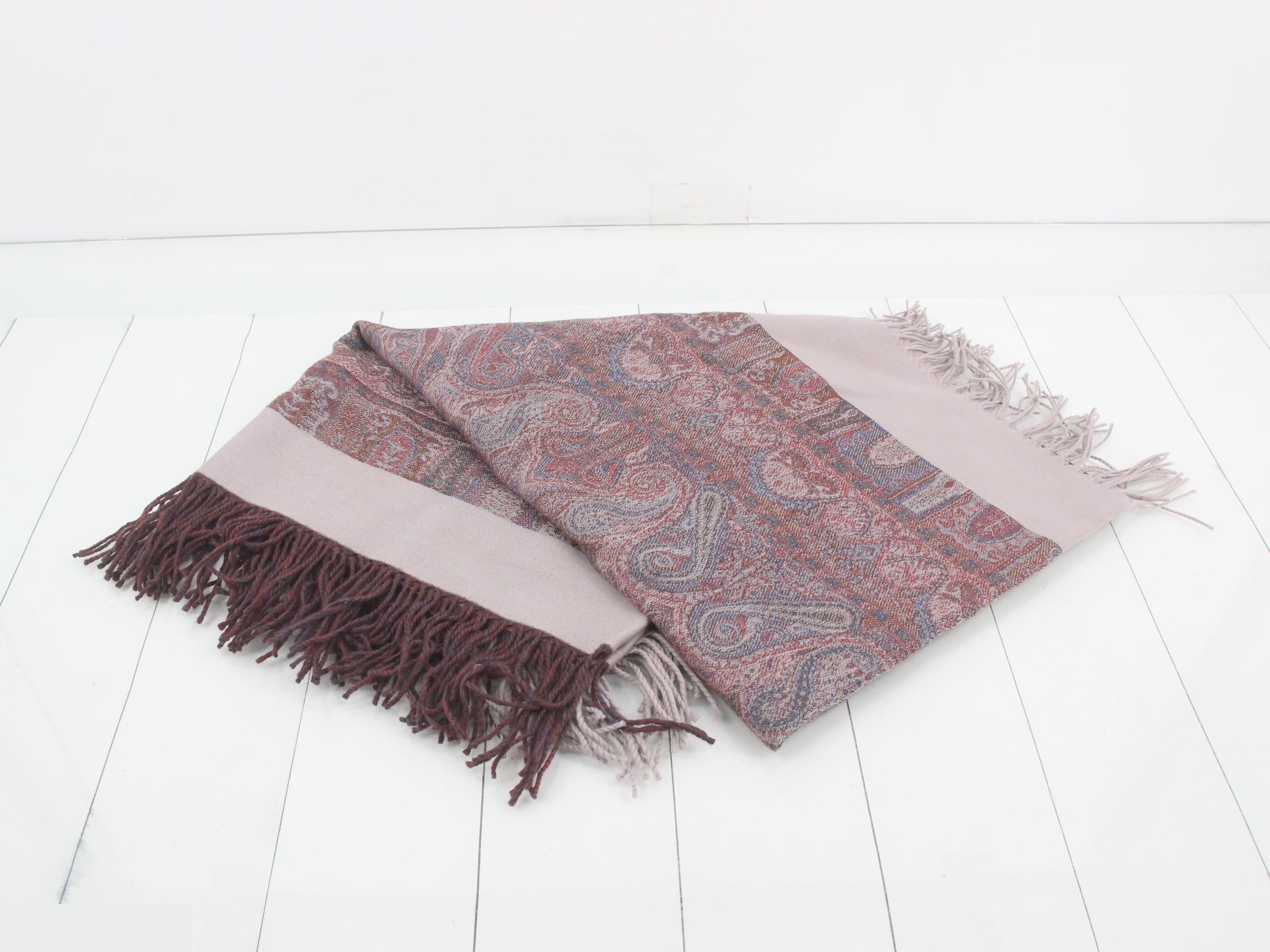 oversized scarf, silk and wool blend. — view 3