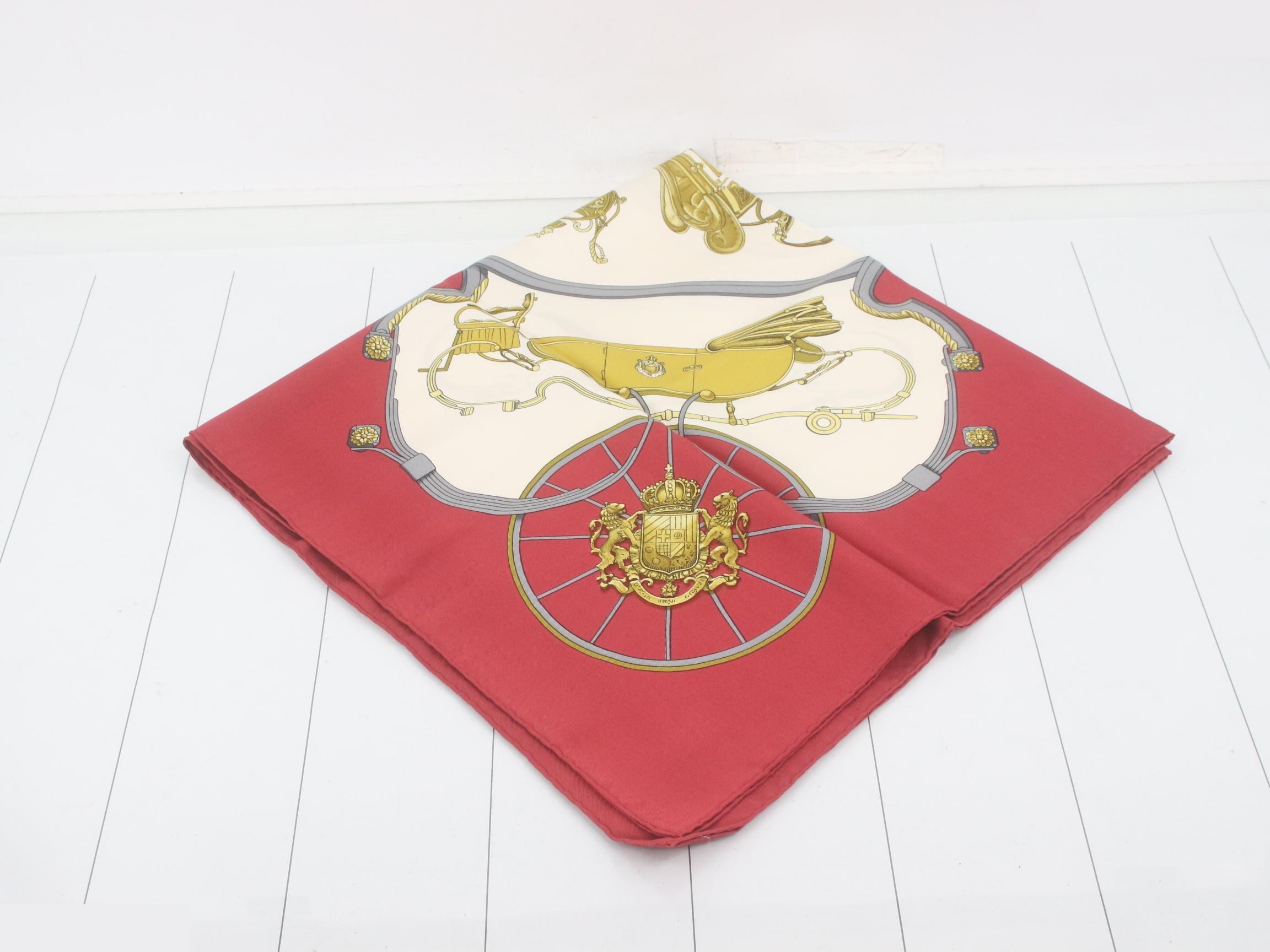 Carre 90, with tag, SPRINGS, silk scarf — view 2