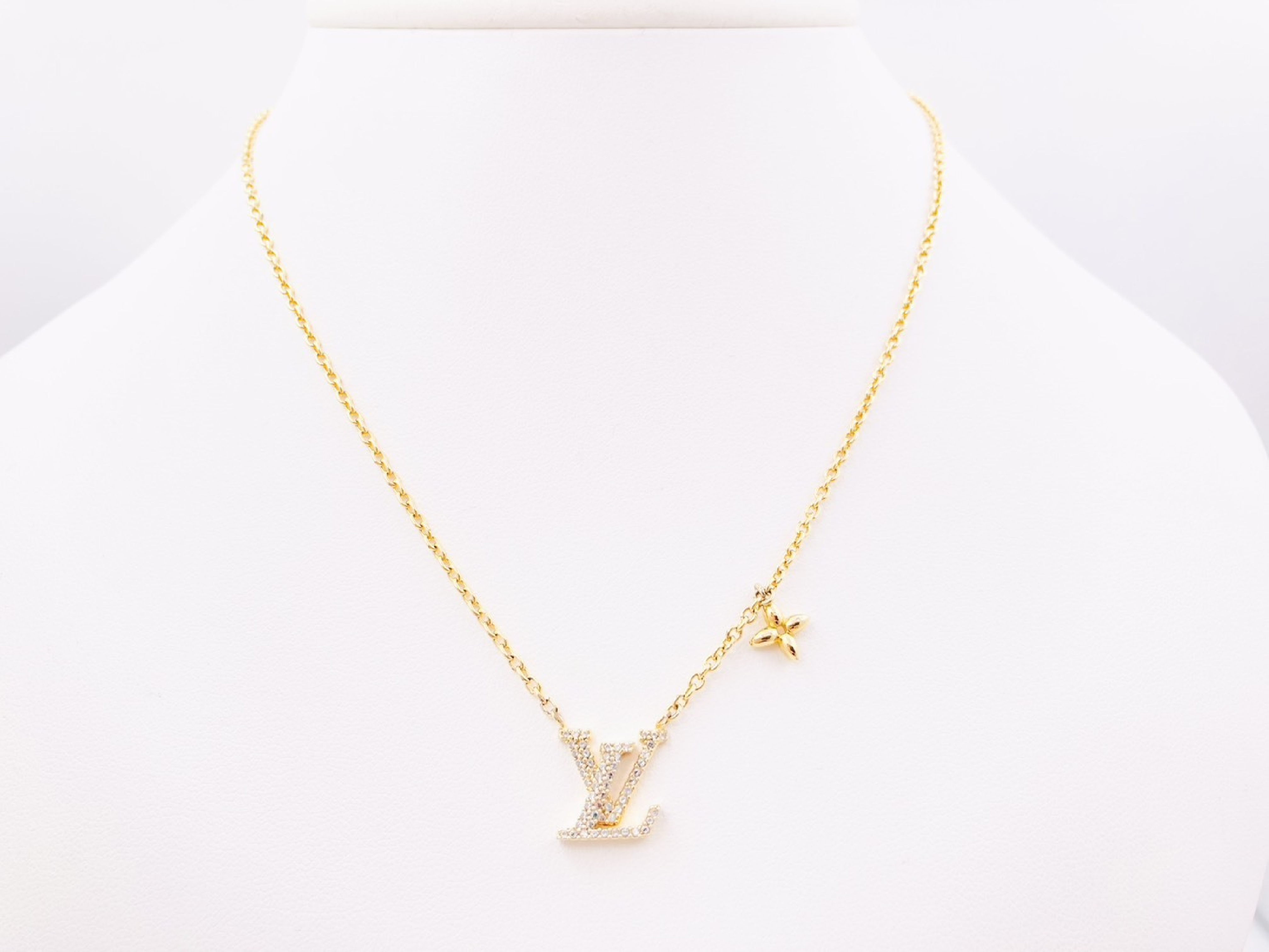 M00596 Collier LV Iconic Necklace Gold Rhinestone VA3272 Necklace — view 2