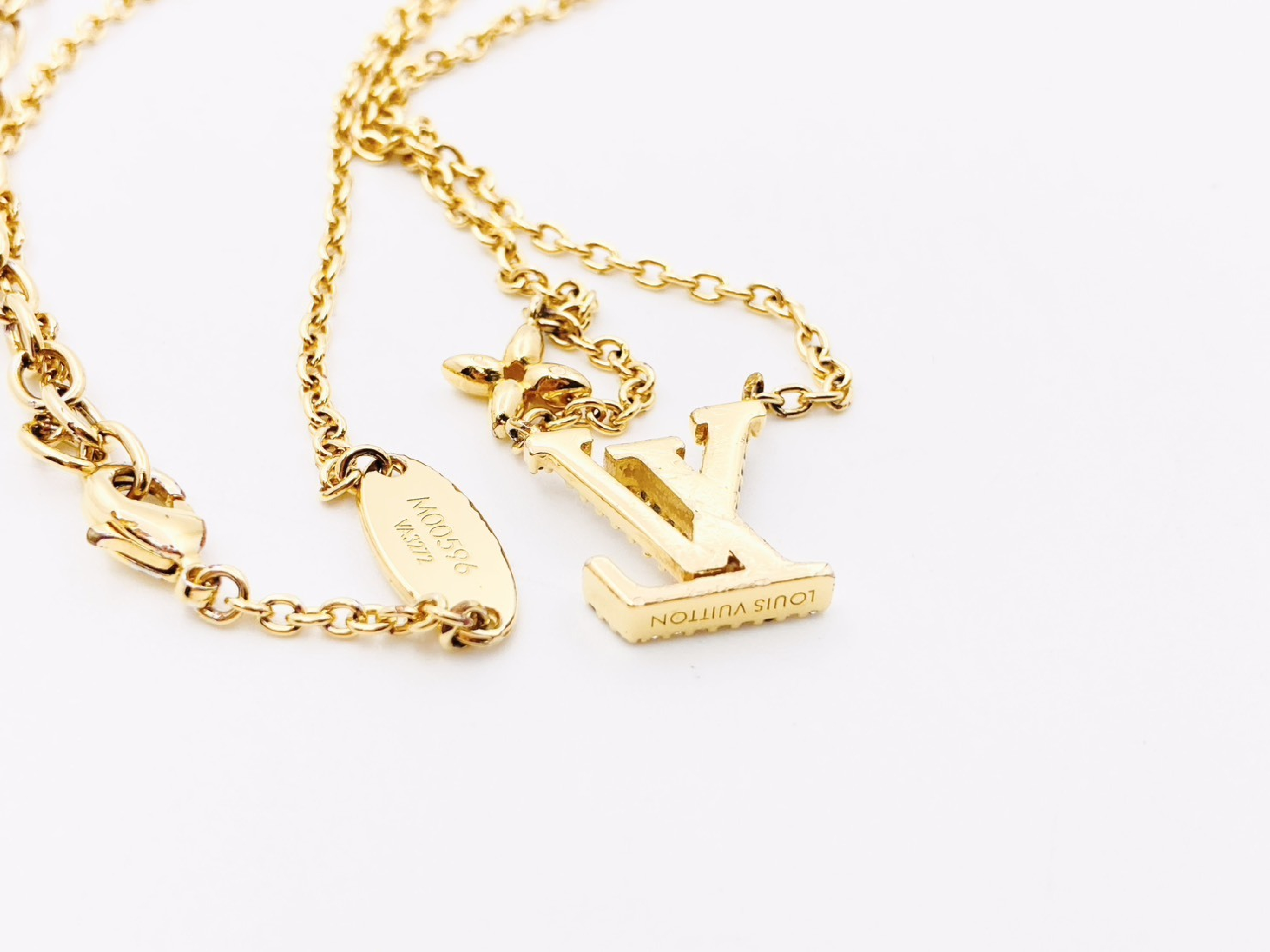 M00596 Collier LV Iconic Necklace Gold Rhinestone VA3272 Necklace — view 4