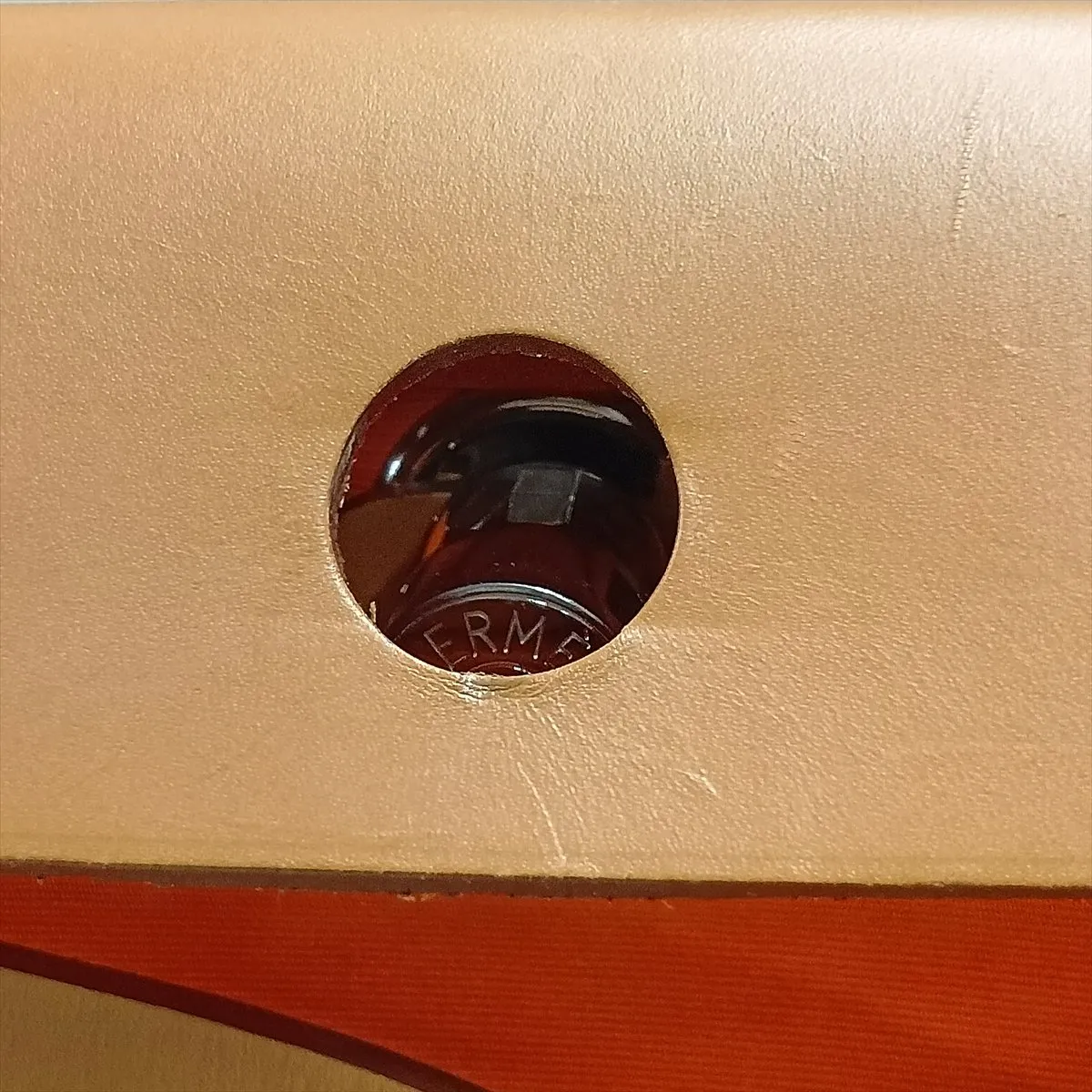 Herbag Zip PM Toile Officier x Vache Hunter Orange x Brown Silver Hardware P:2012 — view 15