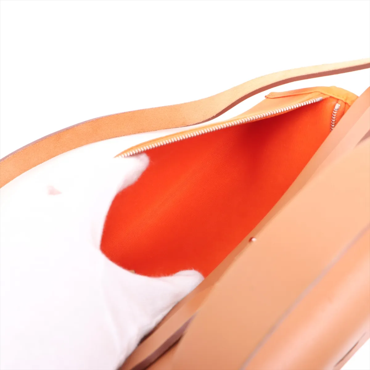 Herbag Zip PM Toile Officier x Vache Hunter Orange x Brown Silver Hardware P:2012 — view 9