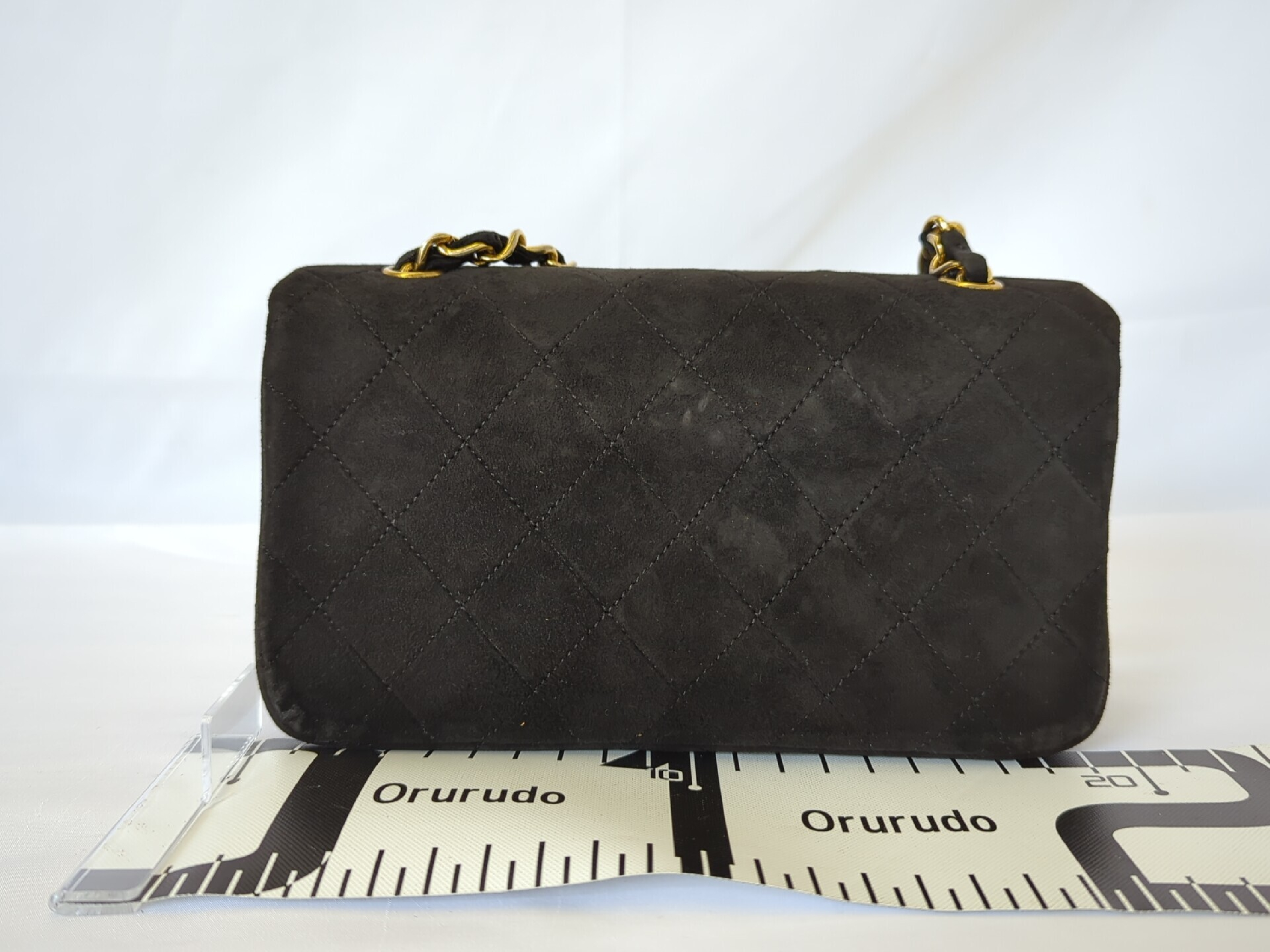 Suede Full Flap Mini Matelasse Shoulder Bag — view 2