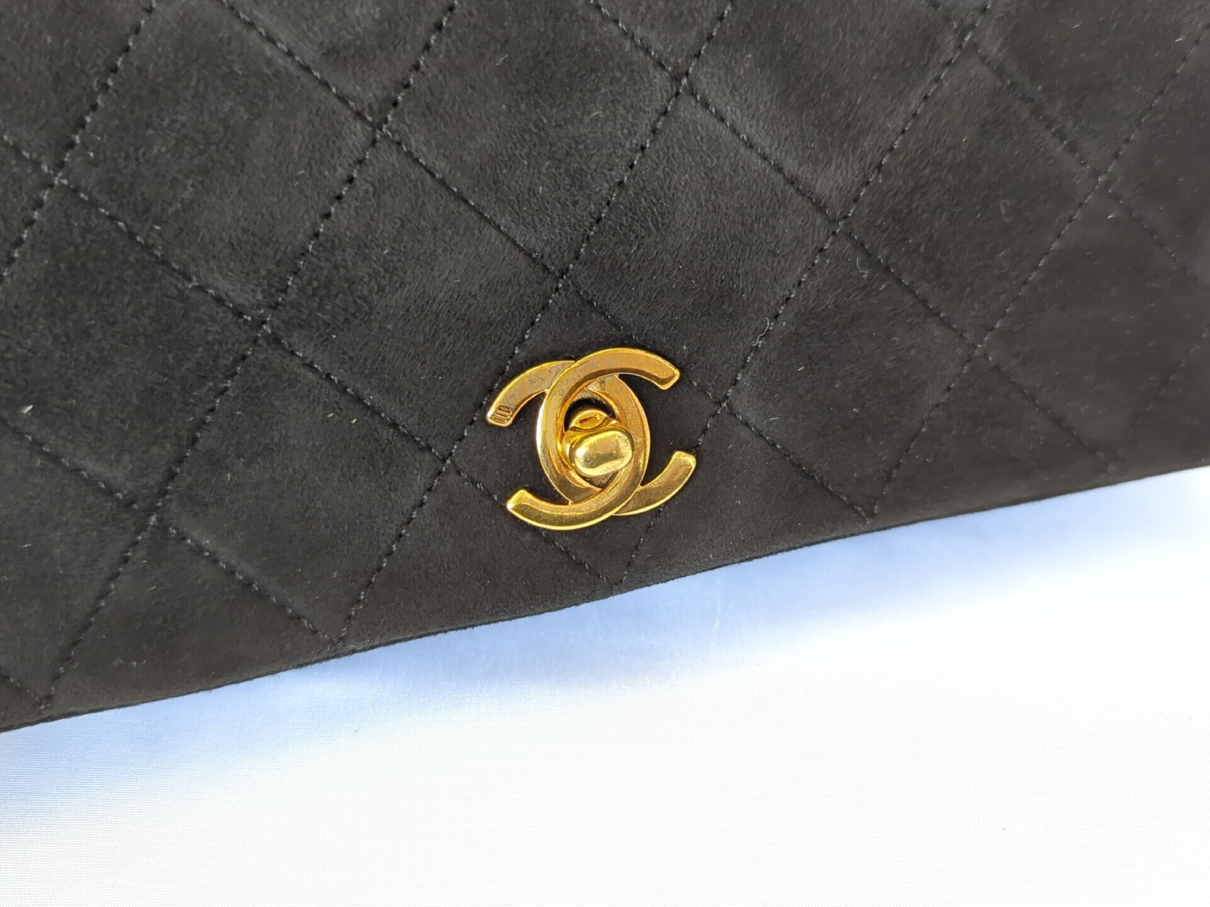 Suede Full Flap Mini Matelasse Shoulder Bag — view 11