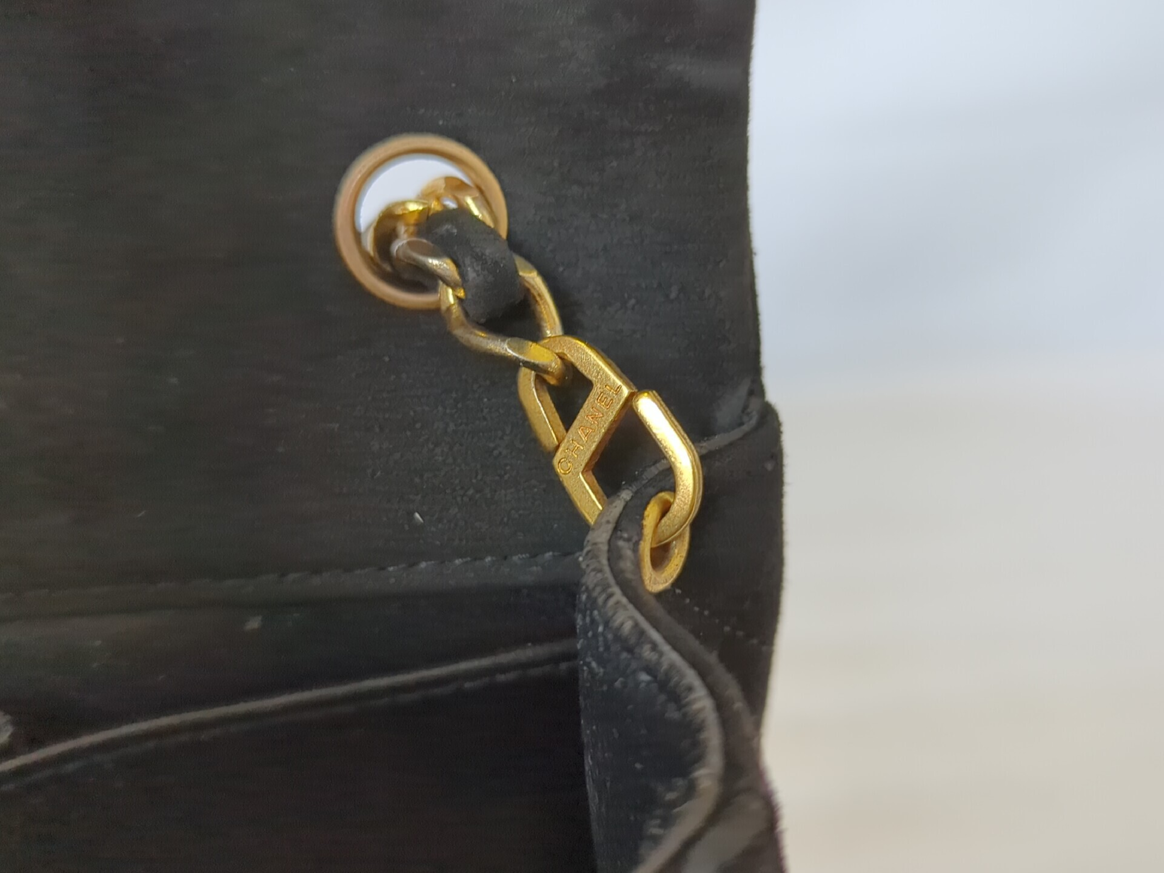 Suede Full Flap Mini Matelasse Shoulder Bag — view 10