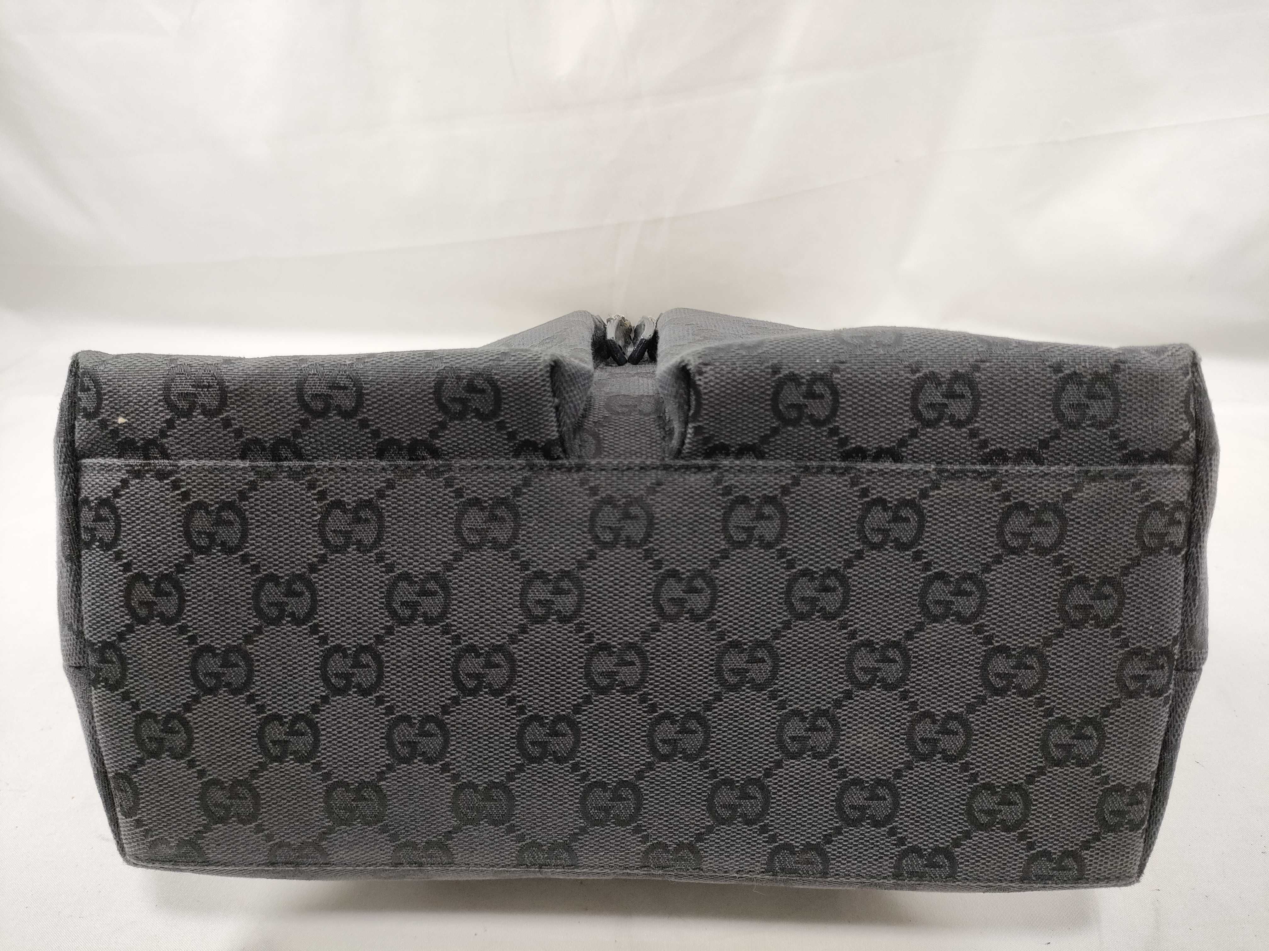 GG Canvas 002 1076 Double Pocket Black Tote Bag Handbag — view 5