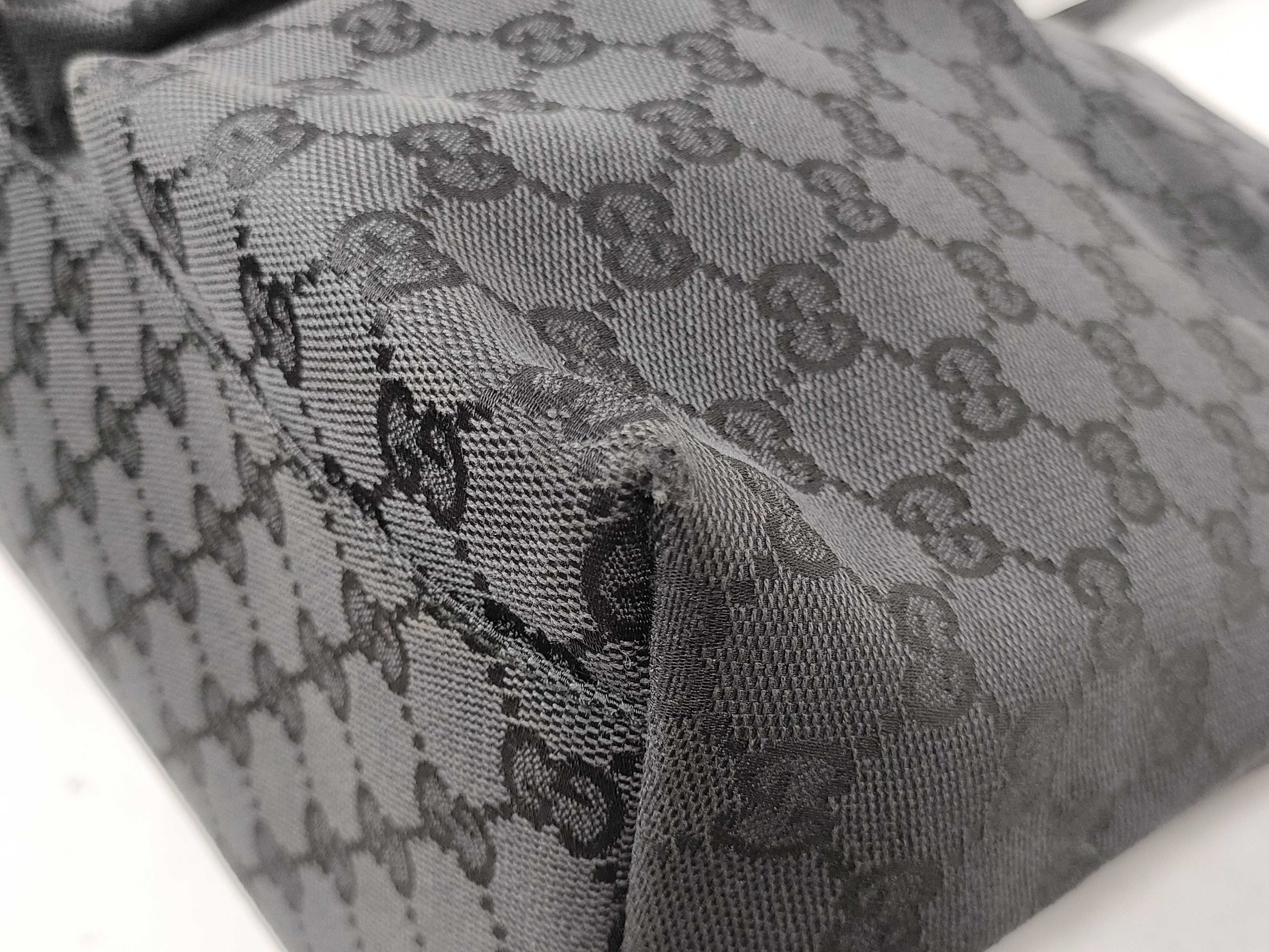 GG Canvas 002 1076 Double Pocket Black Tote Bag Handbag — view 6