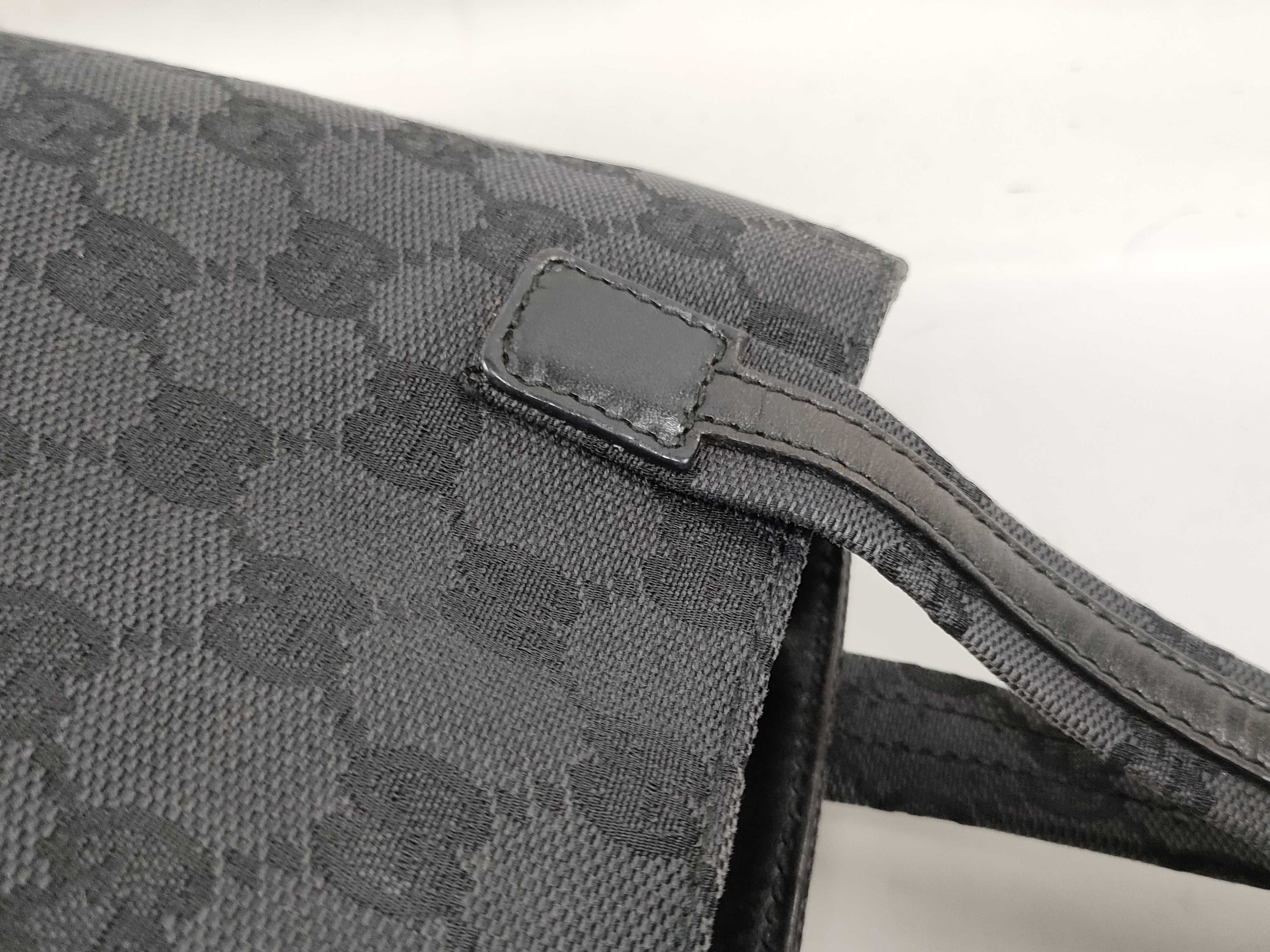 GG Canvas 002 1076 Double Pocket Black Tote Bag Handbag — view 10