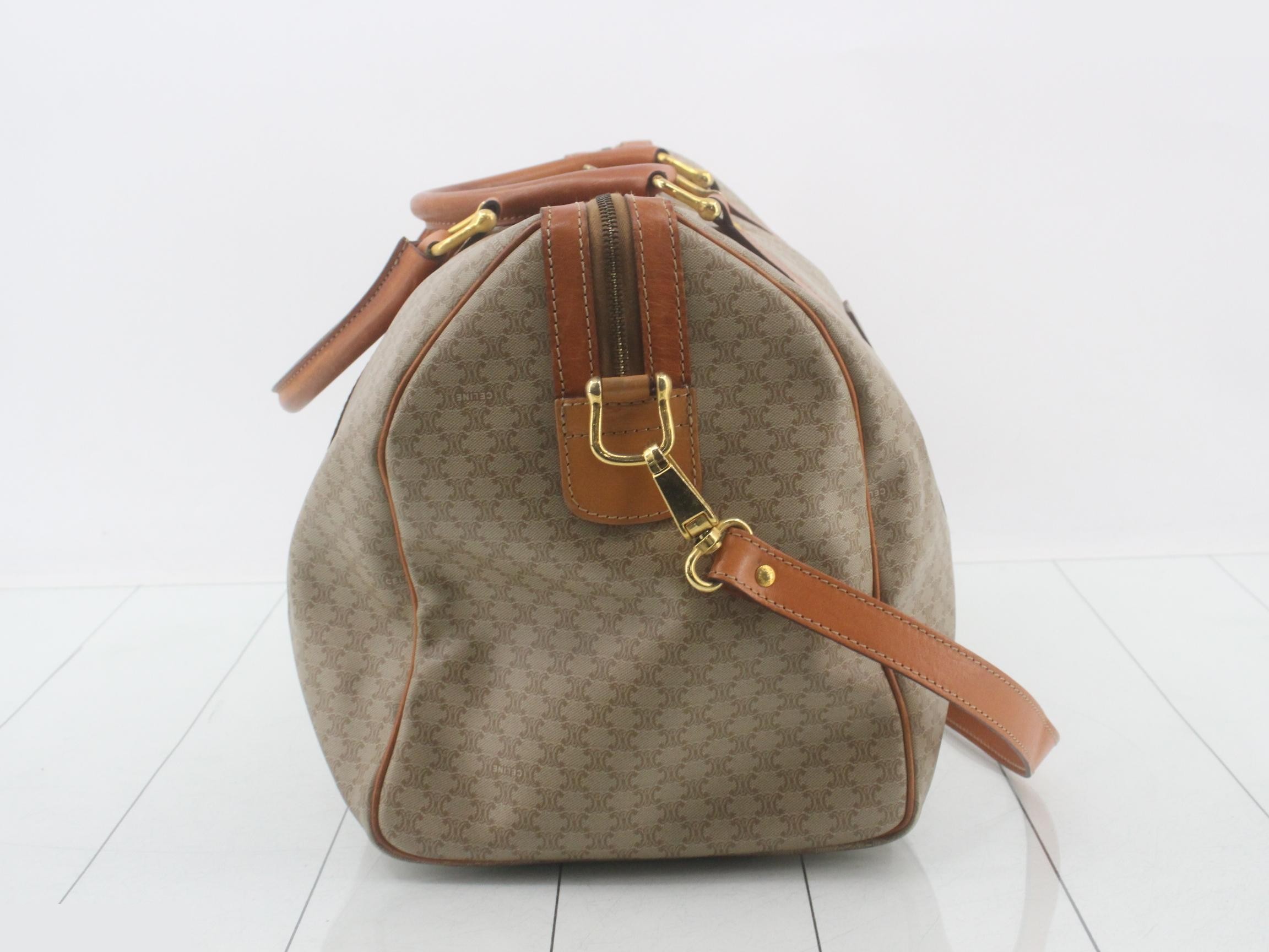 Macadam Pattern 2-Way Boston Bag, Beige — view 4