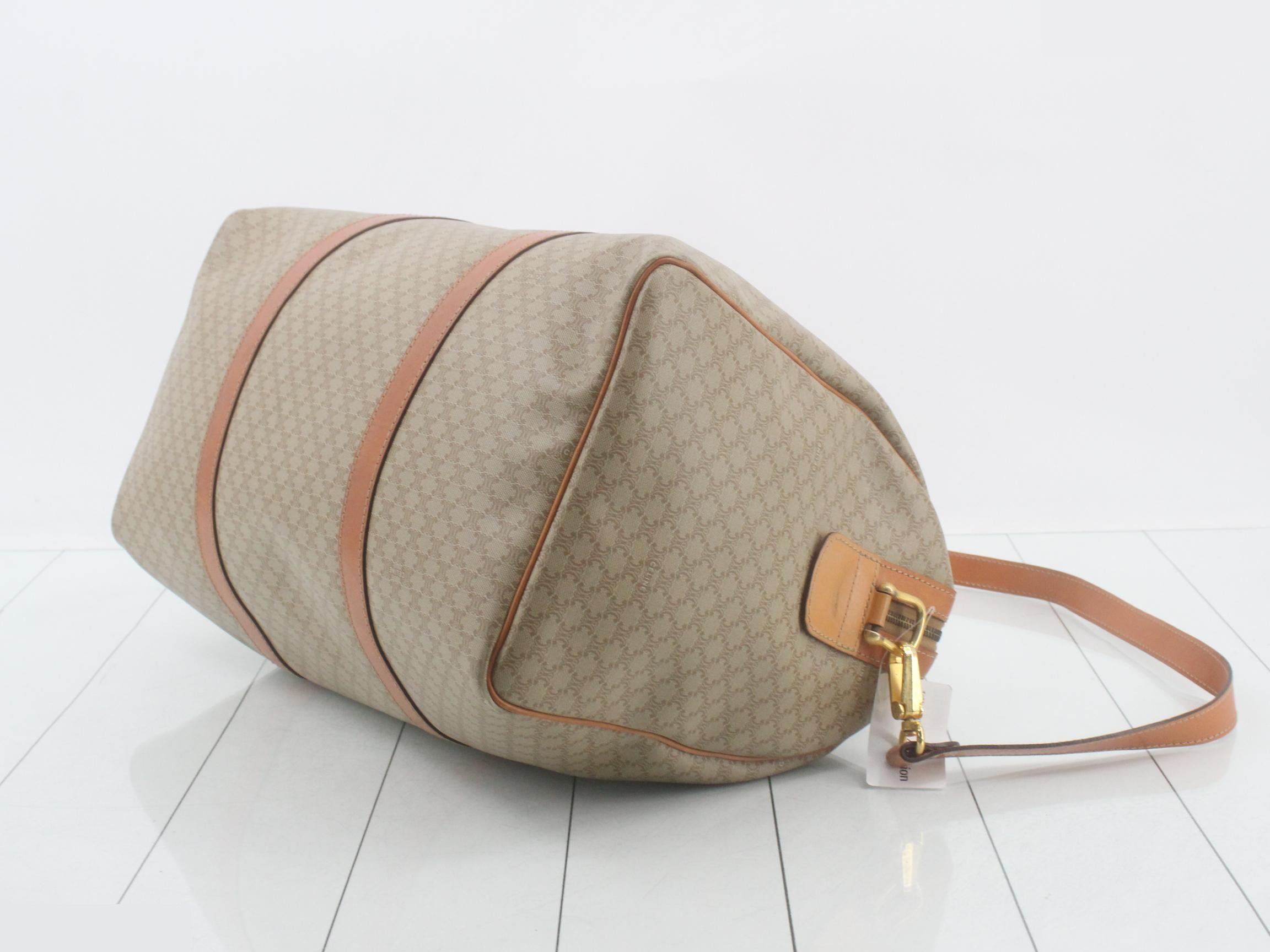 Macadam Pattern 2-Way Boston Bag, Beige — view 6