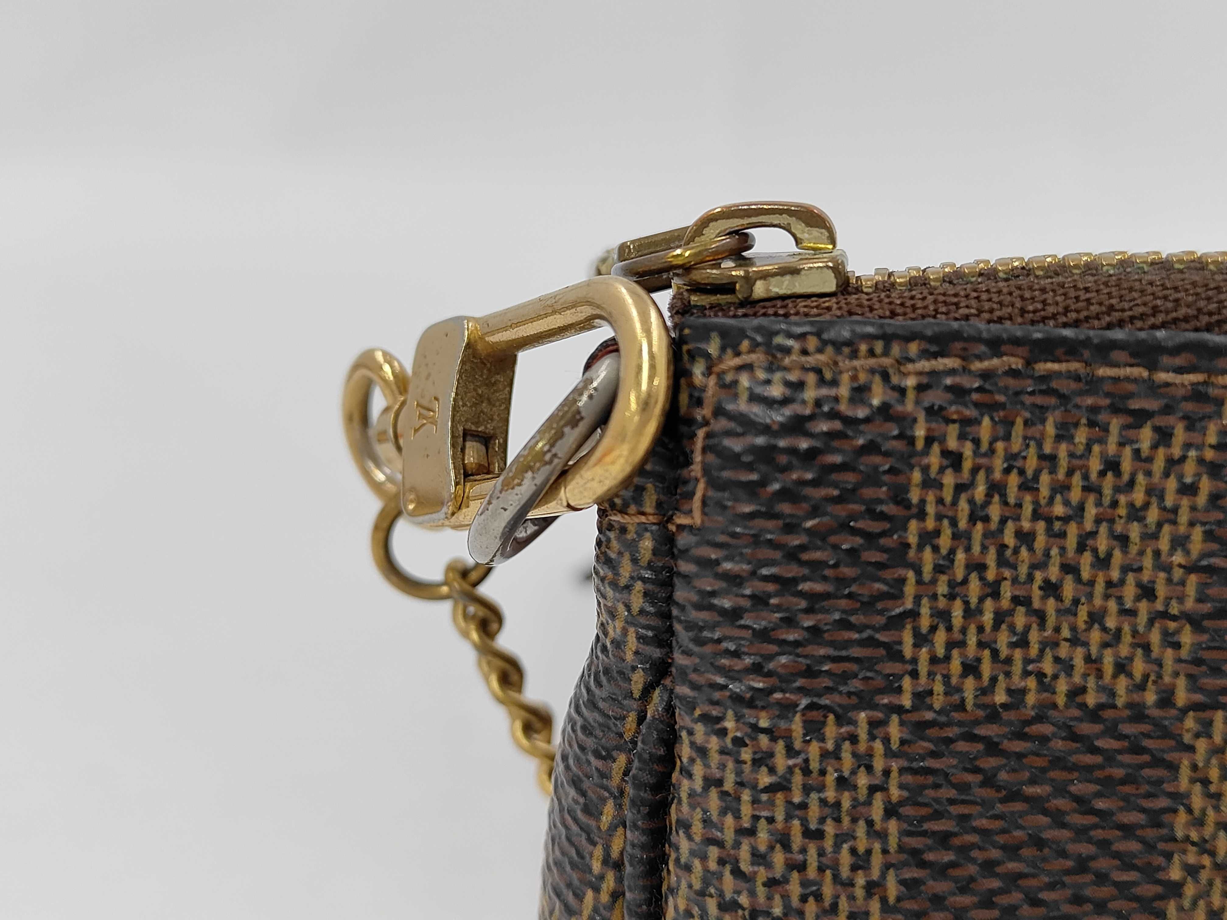 Damier Louis Vuitton N58009 Mini Pochette Accessoires Damier Ebene Pouch Handbag Pouch — view 3
