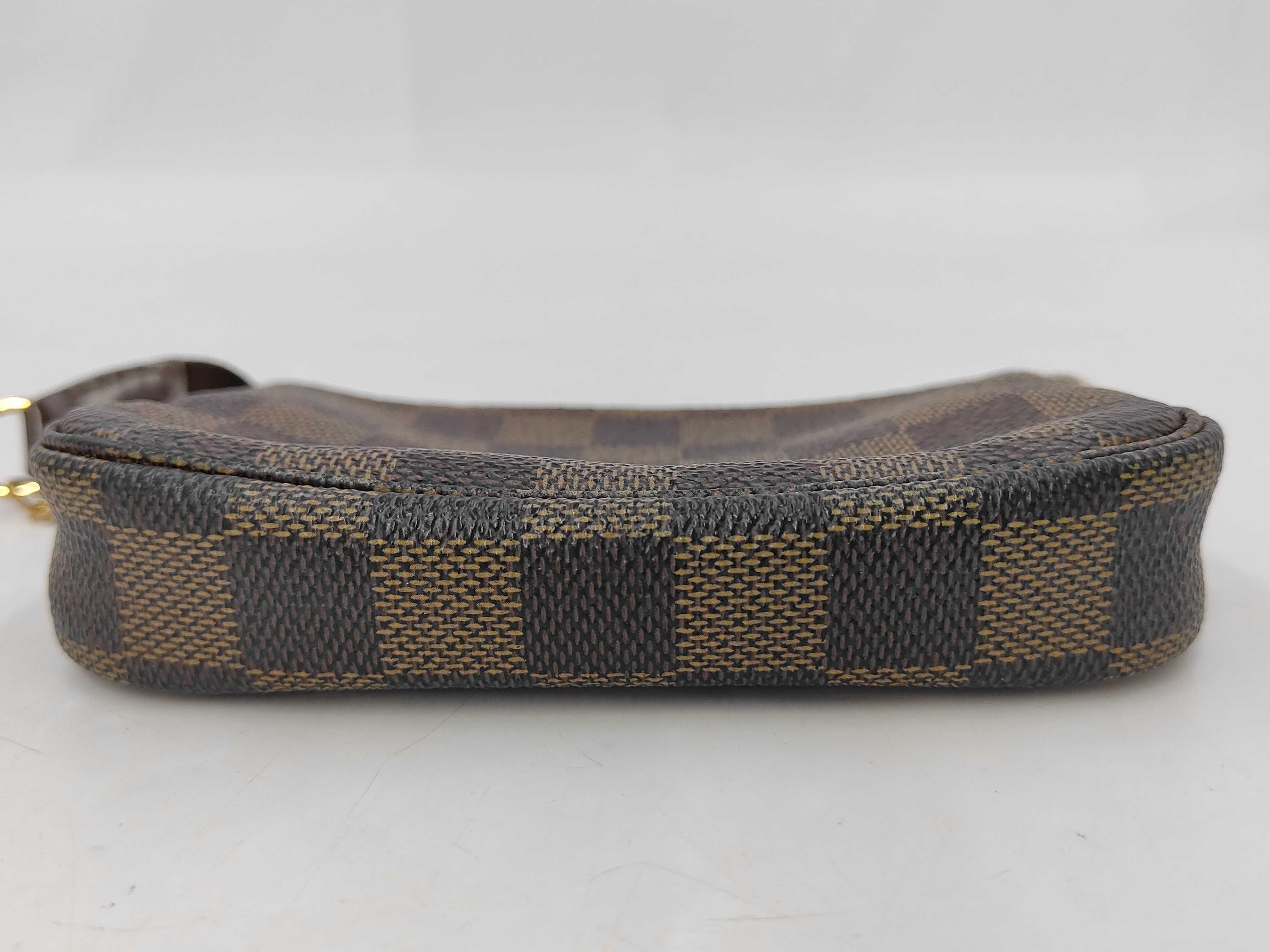 Damier Louis Vuitton N58009 Mini Pochette Accessoires Damier Ebene Pouch Handbag Pouch — view 6