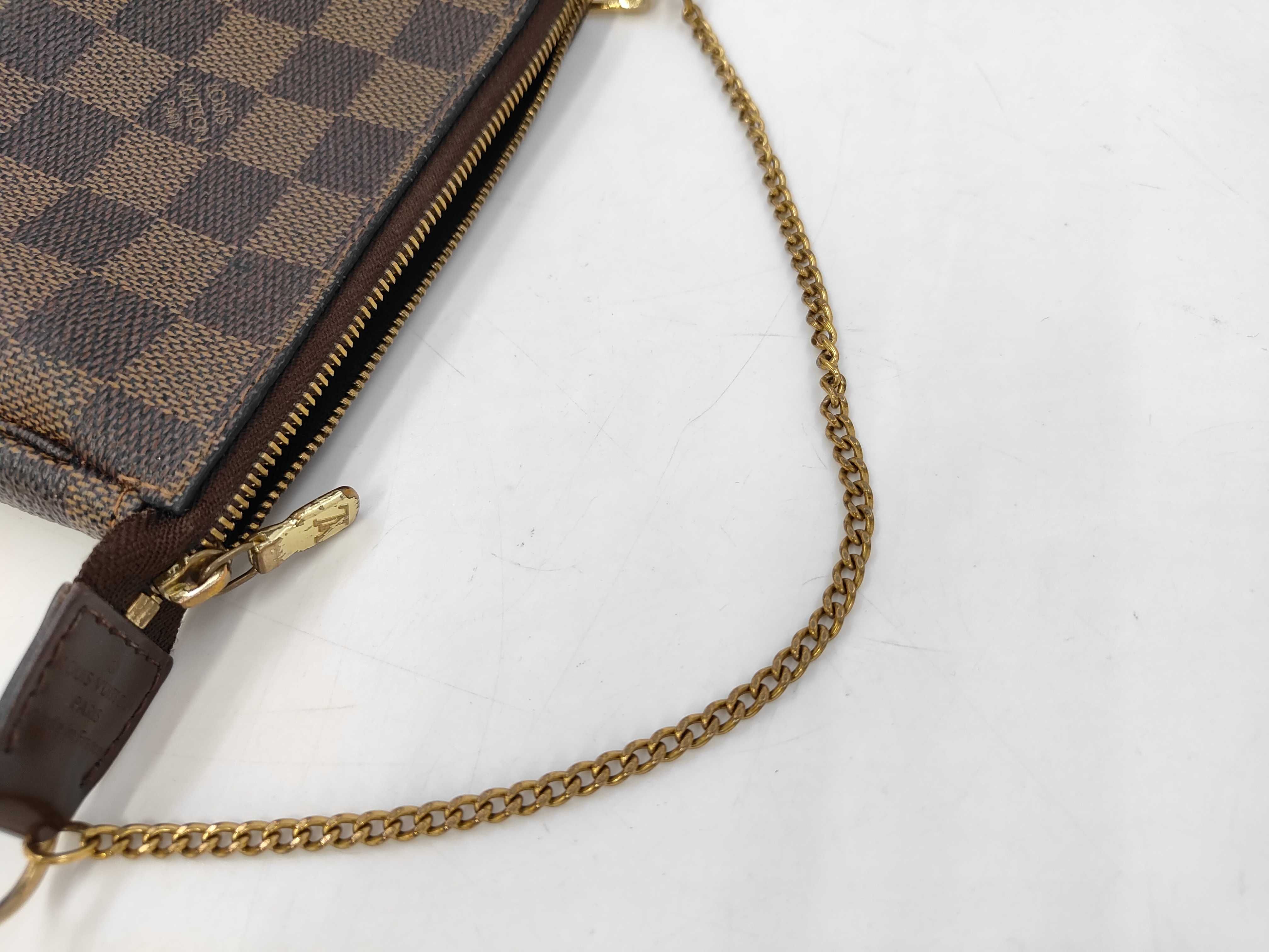 Damier Louis Vuitton N58009 Mini Pochette Accessoires Damier Ebene Pouch Handbag Pouch — view 10