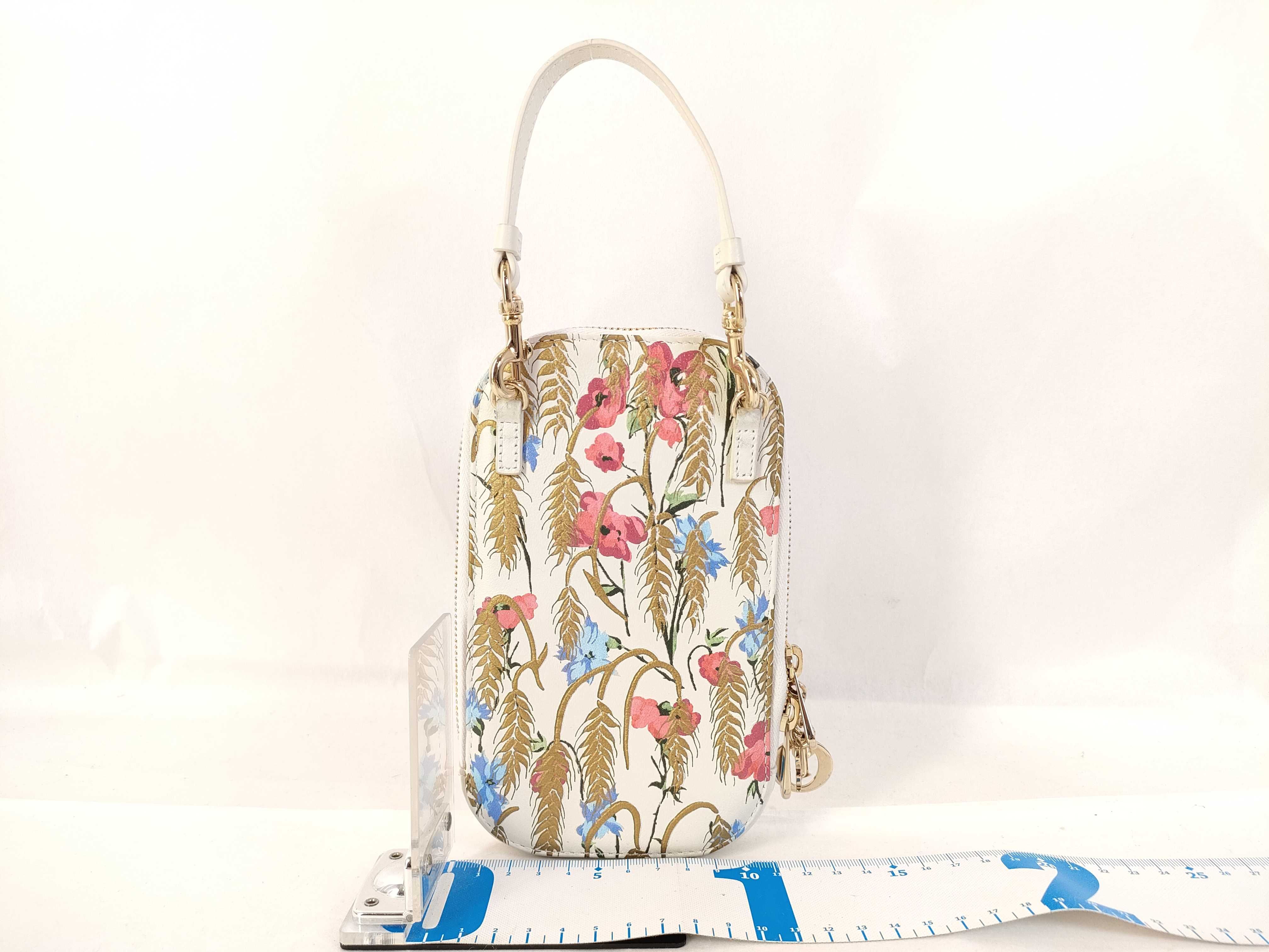 Phone Pouch Leather Ivory x Multicolor Shoulder Bag — view 2