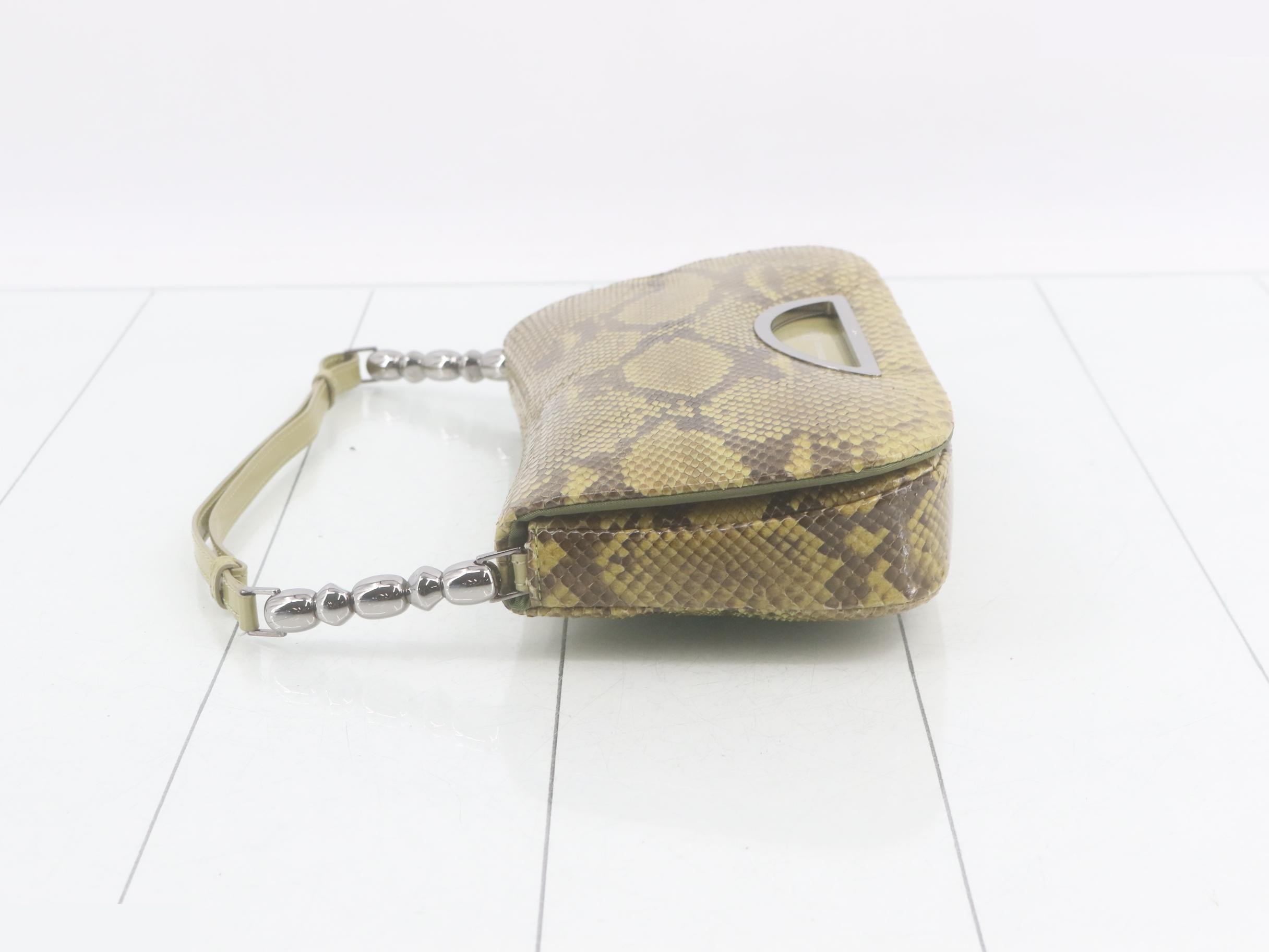 handbag, Maris Pearl, python — view 4