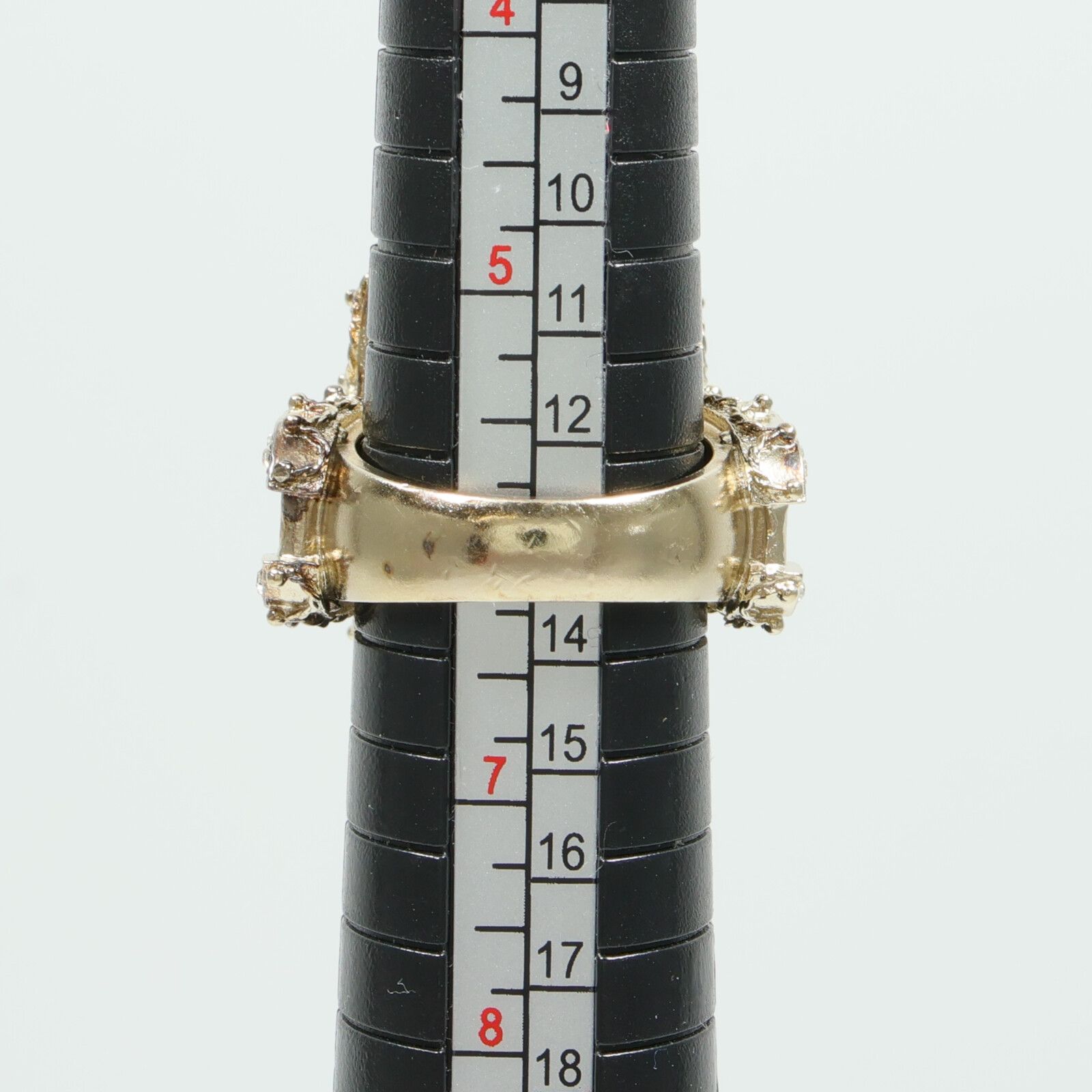 Gold Gripoix and Crystal Ring — view 8