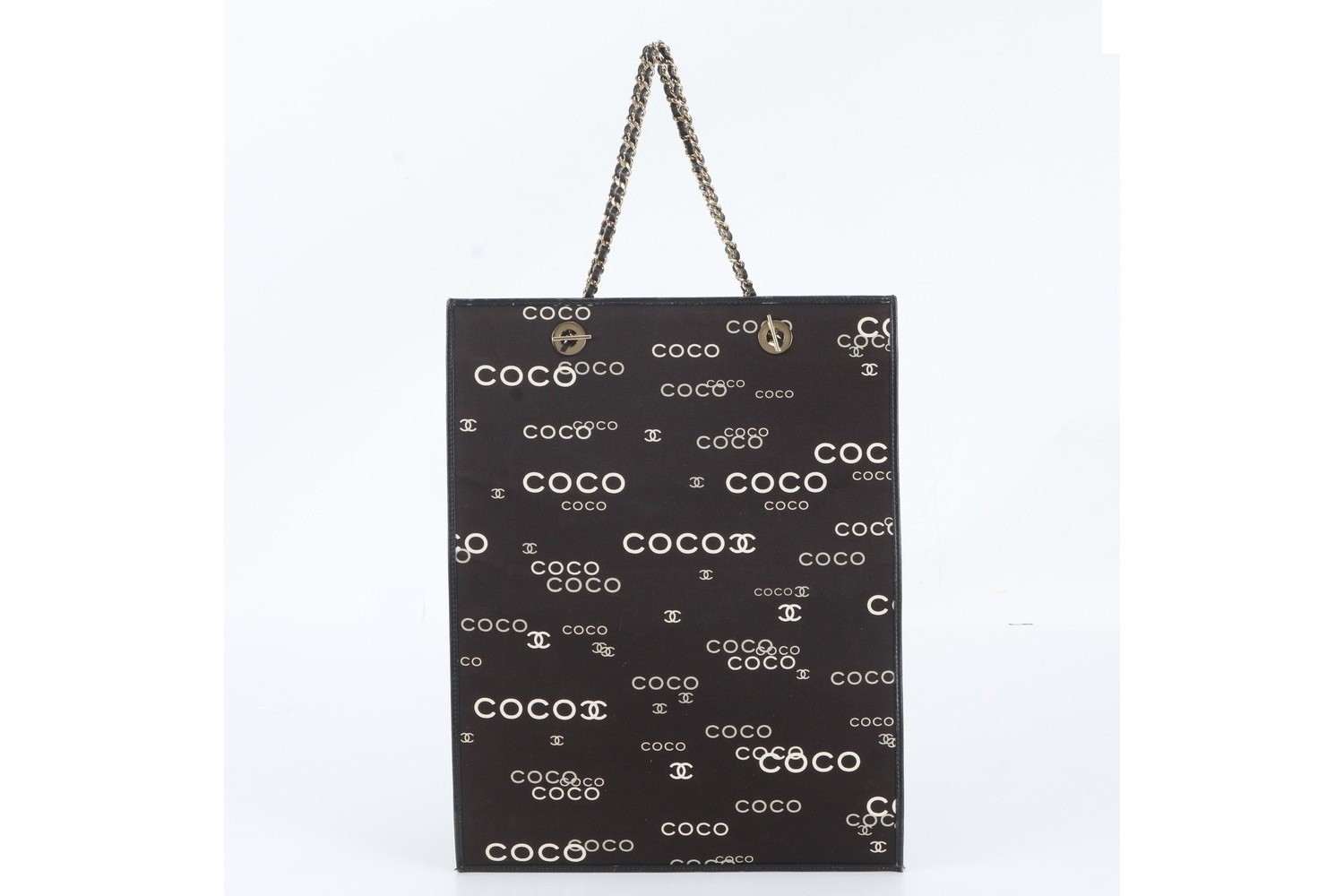 Serial sticker included. CC Coco Mark logo flat shopper bag. — view 3