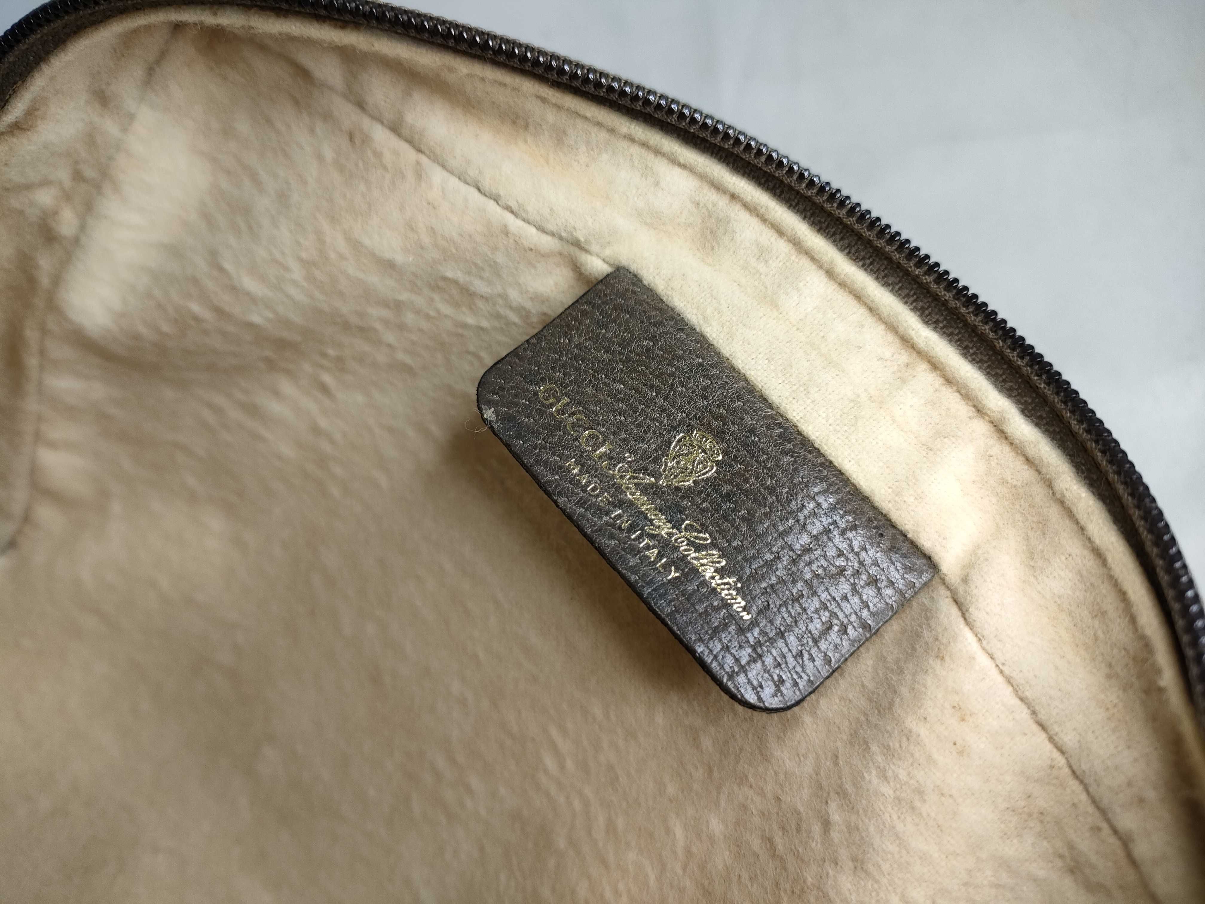 GG Supreme Gucci 56 01 012 GG Supreme Sherry Line Second Bag PVC Leather Brown Second Bag — view 8