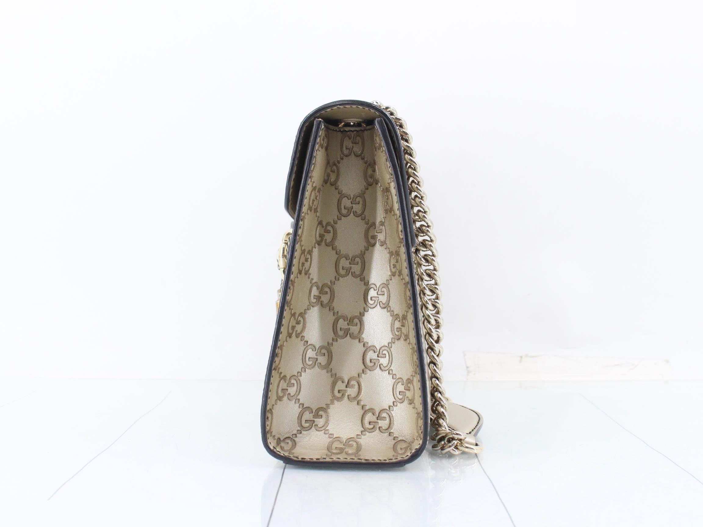 Guccissima (bag) - Chain shoulder bag, Emily, Horsebit, Gold — view 3
