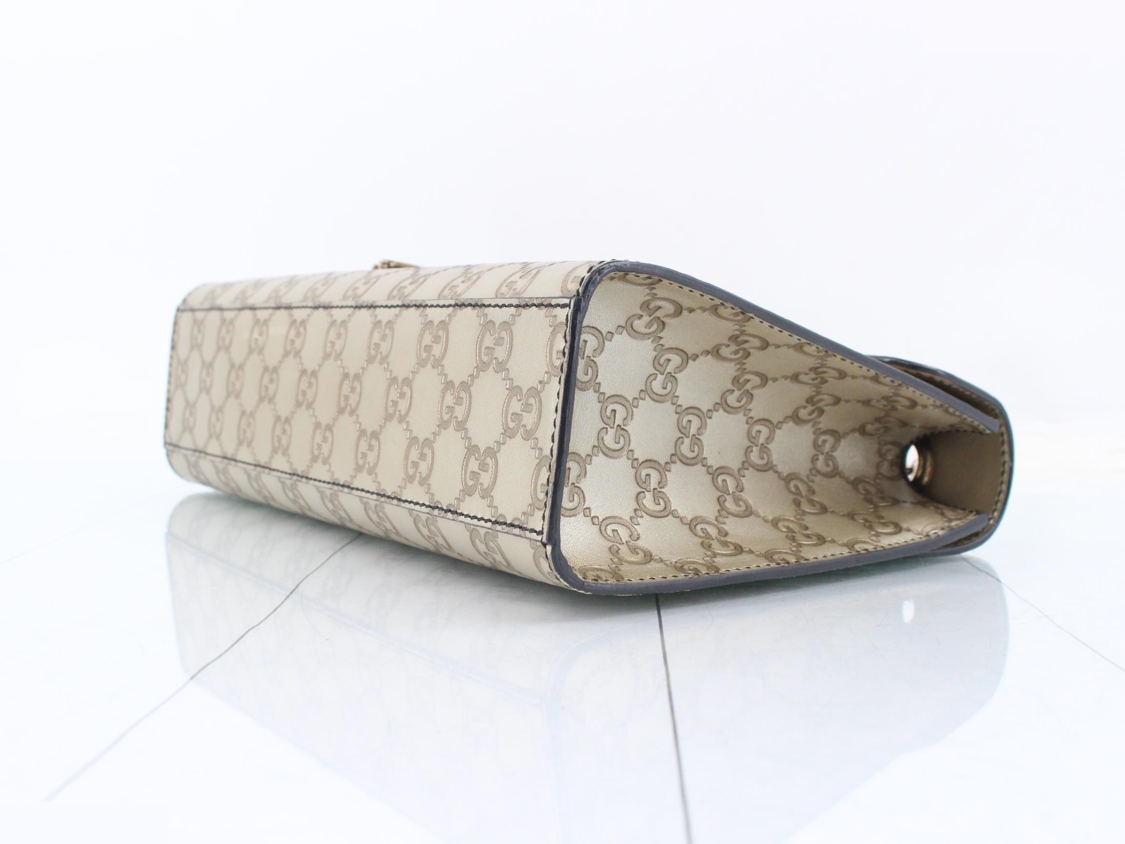 Guccissima (bag) - Chain shoulder bag, Emily, Horsebit, Gold — view 6