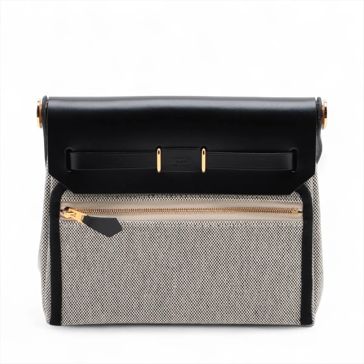 Ale Bag Zip 20 Mini Toile Ash x Vash Hunter Black Gold Hardware G:2026 — view 2