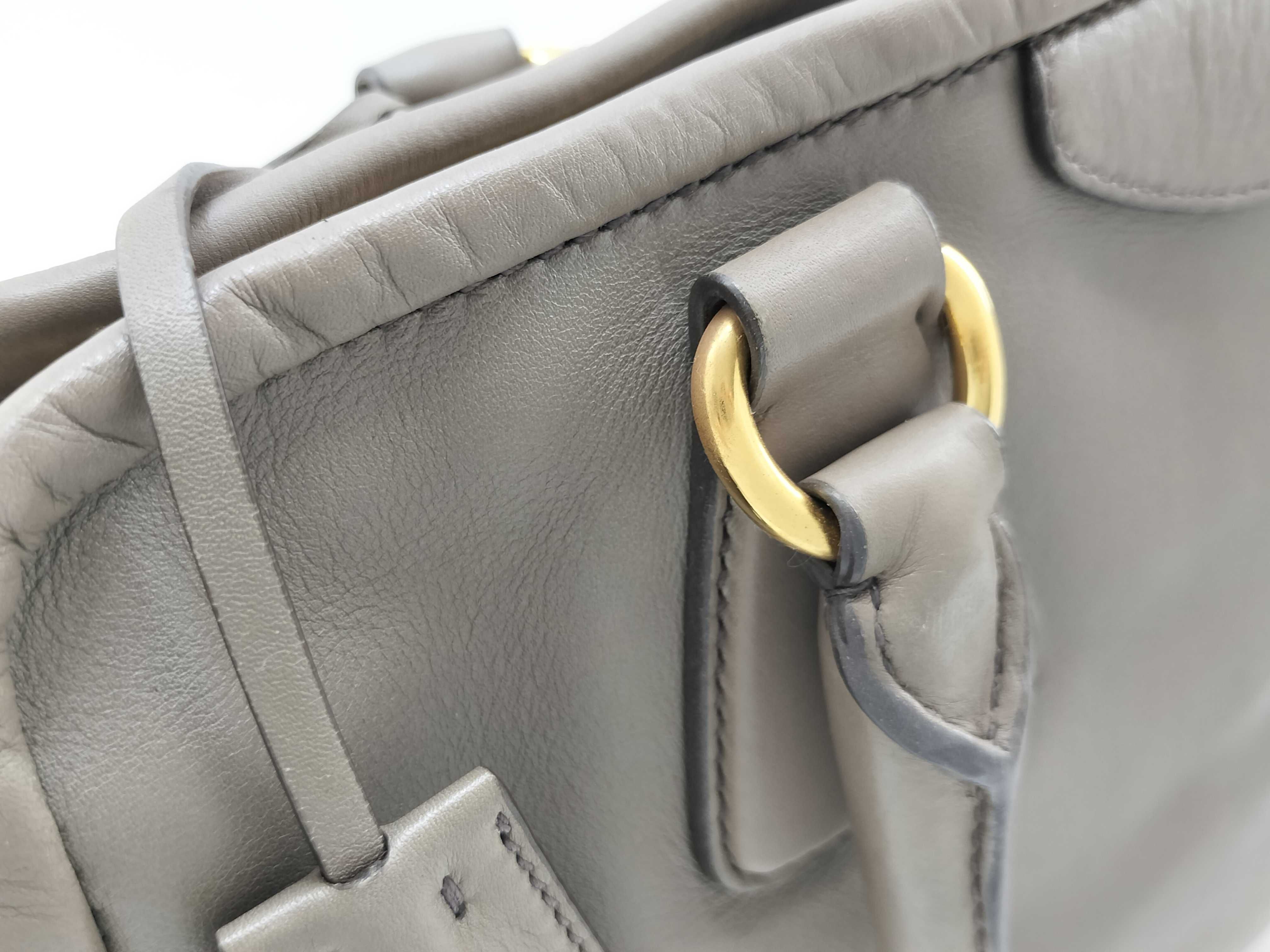 City Calf Leather 2-Way Bag Gray BN2205 Handbag — view 12